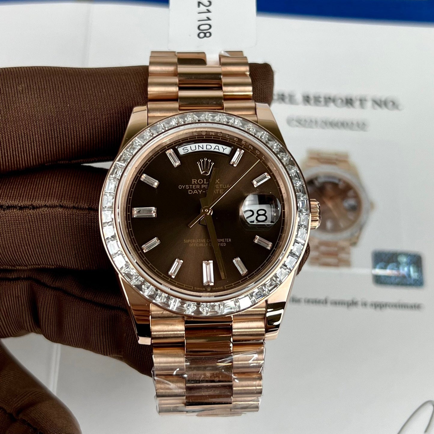 Rolex Day-Date 36 128235-0037 40mm 18k Rosa Oro coated 3235 movimento GM Fabbrica