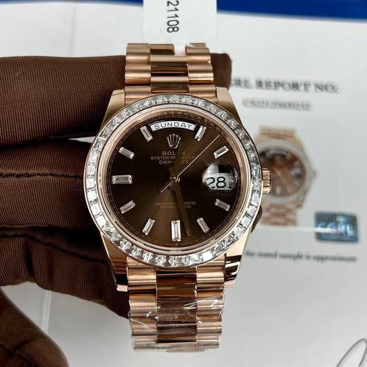 Rolex Day-Date 36 128235-0037 40mm 18k Rosa Oro coated 3235 movimento GM Fabbrica