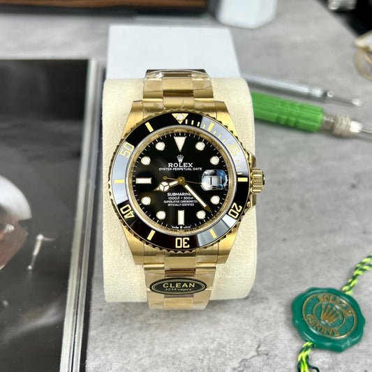 Rolex Submariner Date quadrante nero Yellow Oro Men's Watch 126618LN-0002 wrapped 18k Oro