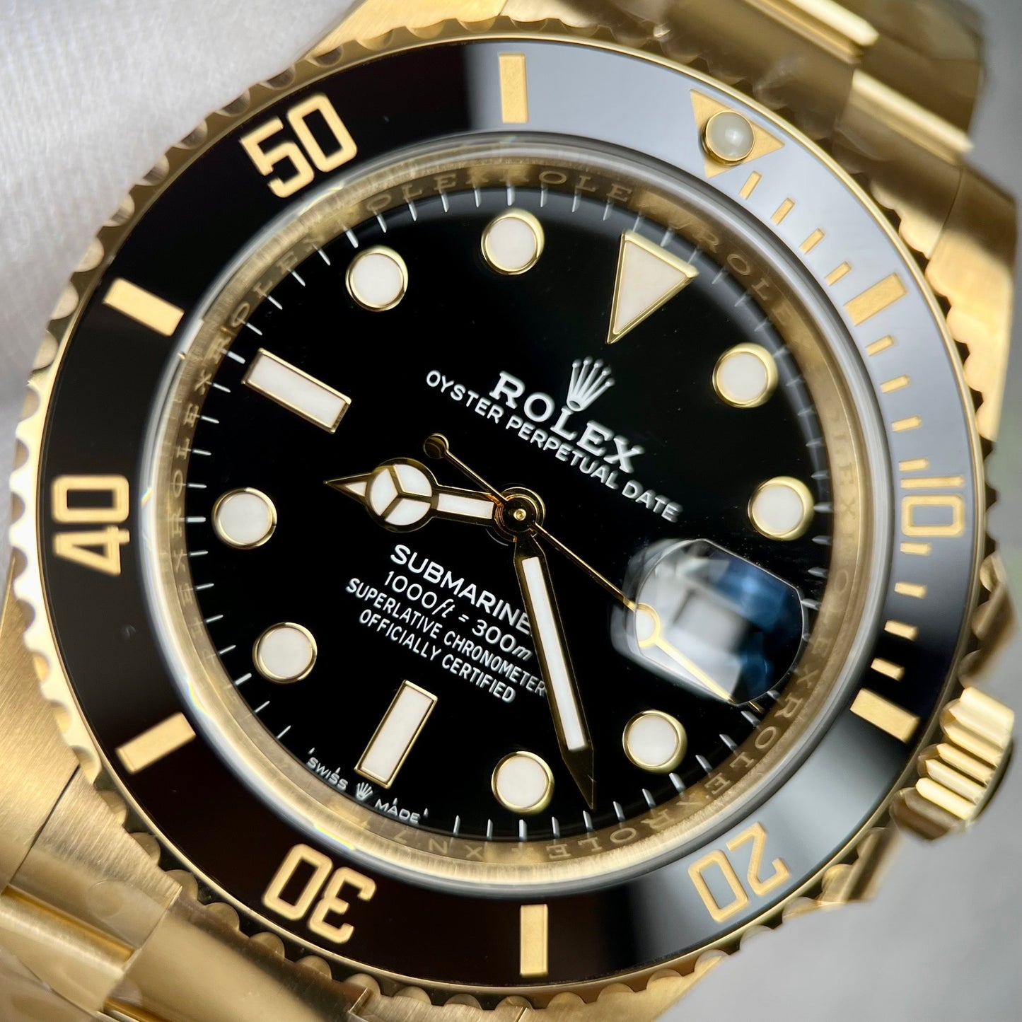 Rolex Submariner Date quadrante nero Yellow Oro Men's Watch 126618LN-0002 wrapped 18k Oro