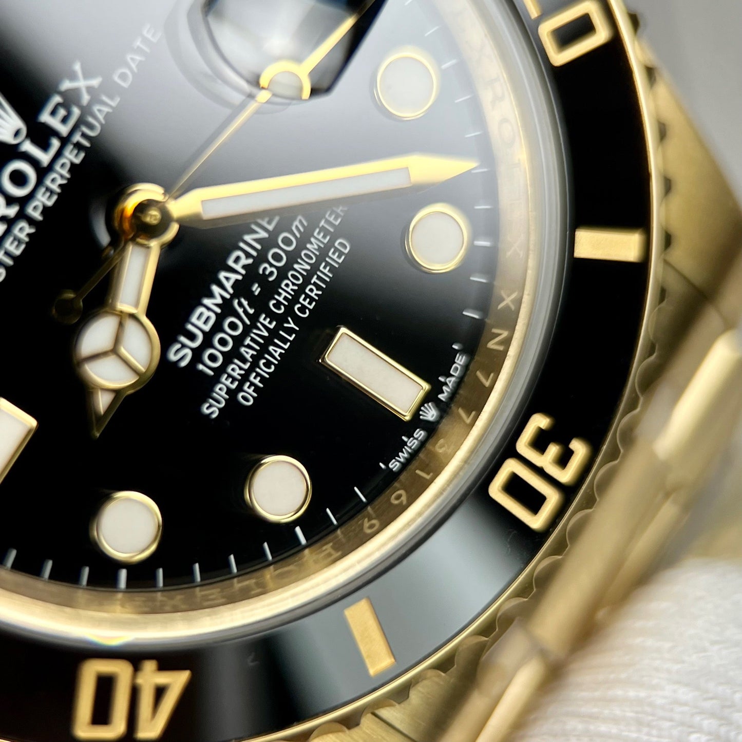 Rolex Submariner Date quadrante nero Yellow Oro Men's Watch 126618LN-0002 wrapped 18k Oro