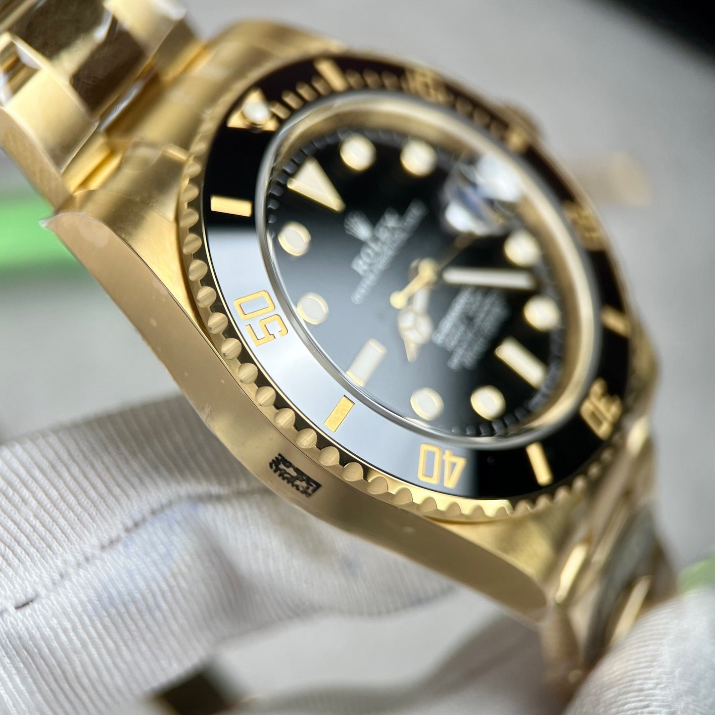 Rolex Submariner Date quadrante nero Yellow Oro Men's Watch 126618LN-0002 wrapped 18k Oro