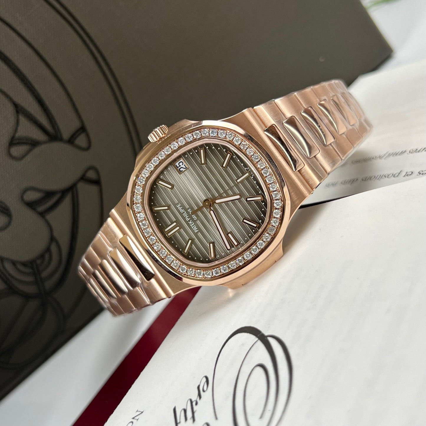 Patek Philippe Nautilus 5711/1R-001 -Wrapped 18k Rosa Oro and diamond from 3K Fabbrica
