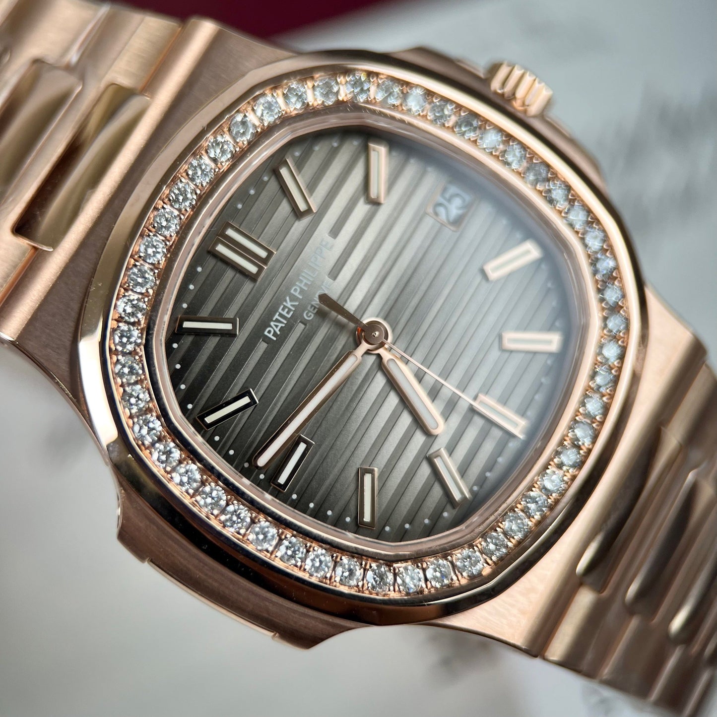 Patek Philippe Nautilus 5711/1R-001 -Wrapped 18k Rosa Oro and diamond from 3K Fabbrica