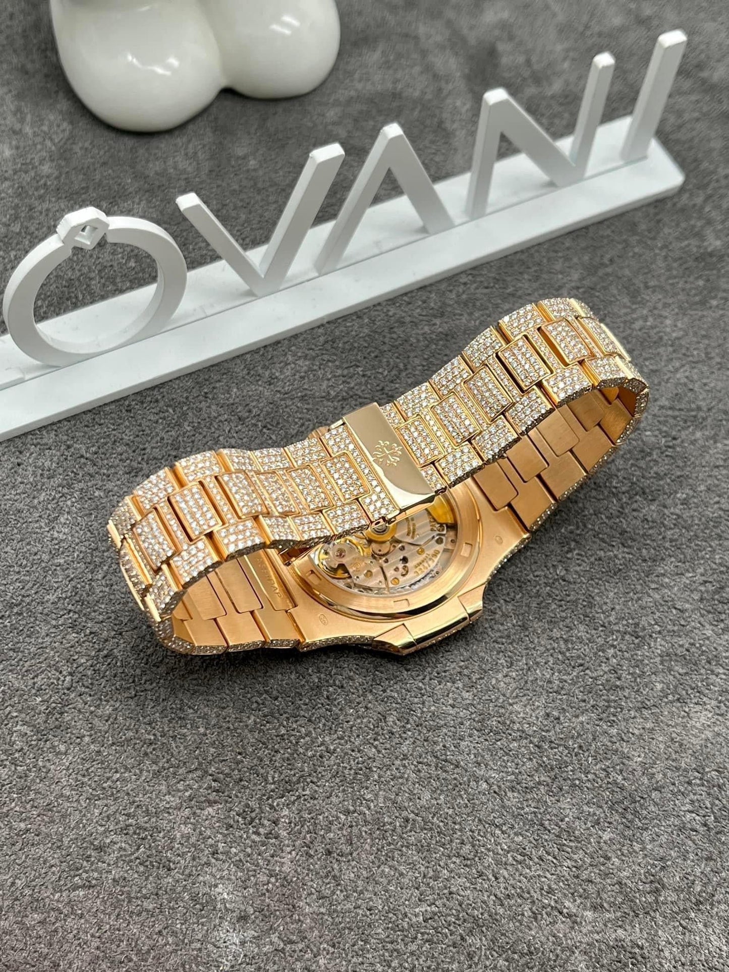 Patek Philippe Nautilus 5711 from 3K Fabbrica and custom Moissanite