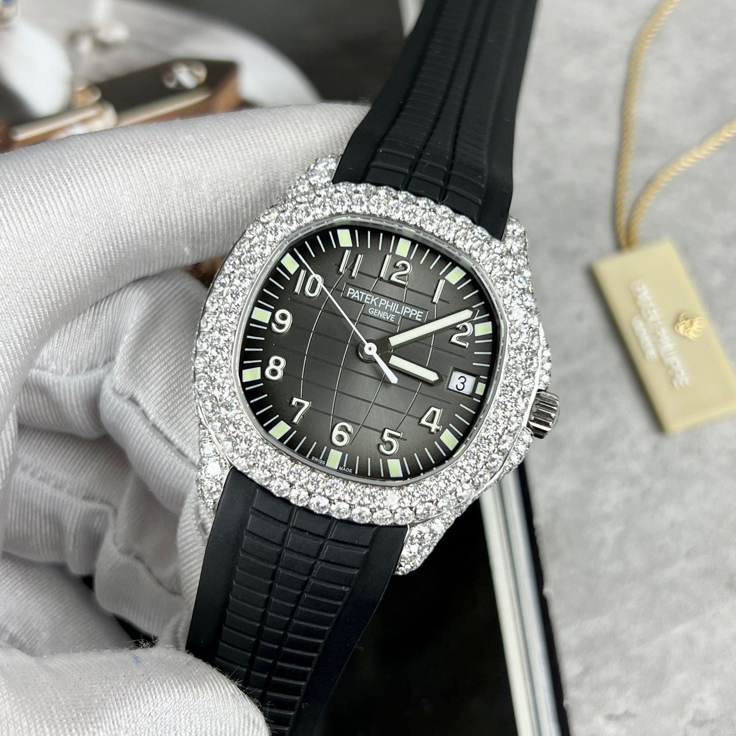 Patek Philippe Aquanaut 5167A-001 1:1 edizione migliore 3K Fabbrica Custom Mossanite
