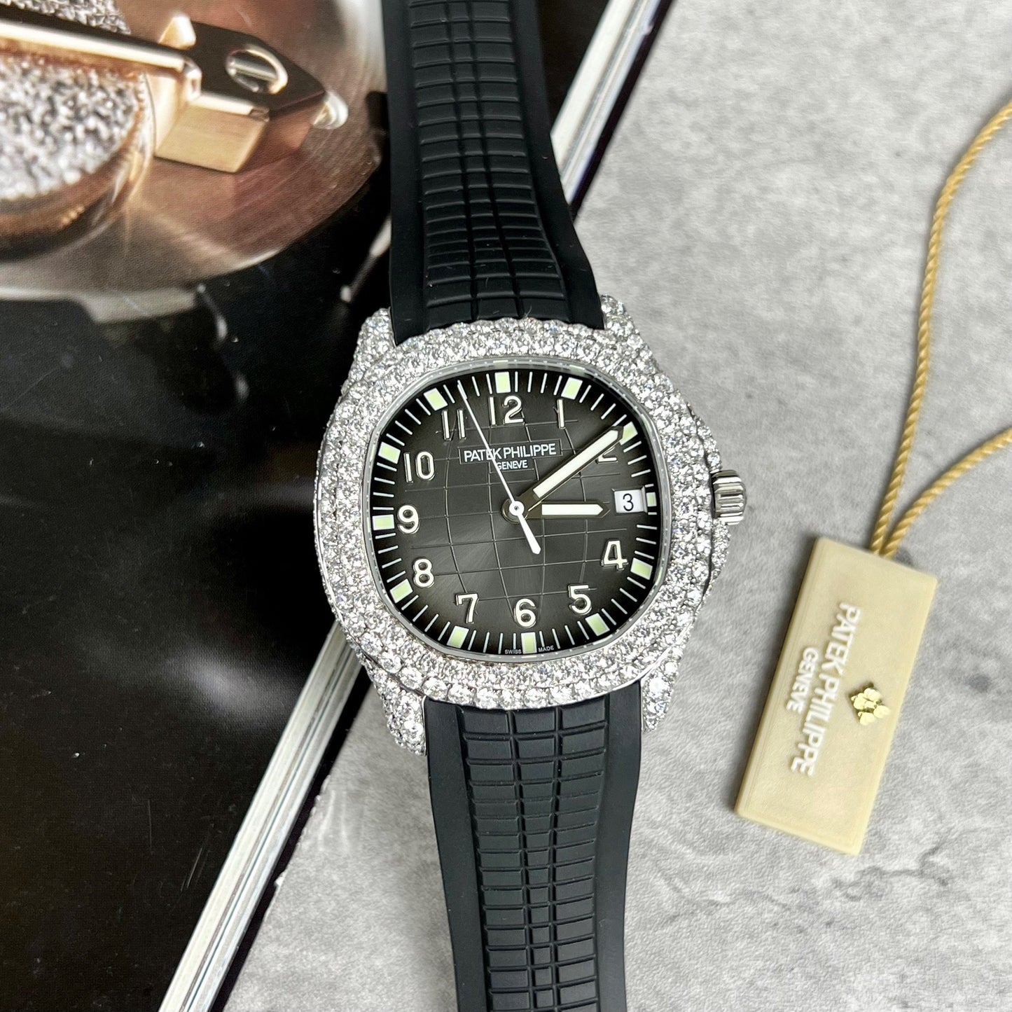 Patek Philippe Aquanaut 5167A-001 1:1 edizione migliore 3K Fabbrica Custom Mossanite