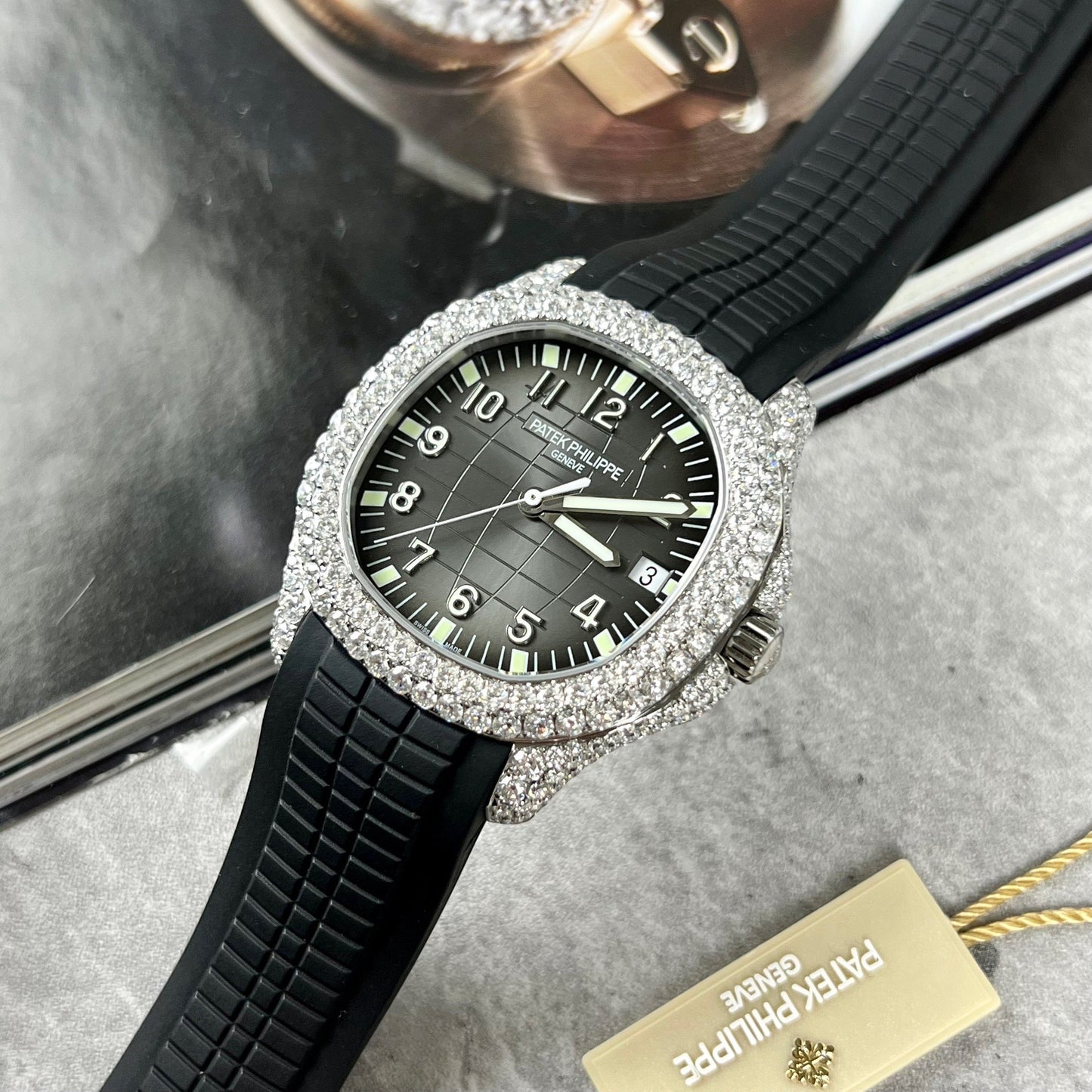 Patek Philippe Aquanaut 5167A-001 1:1 edizione migliore 3K Fabbrica Custom Mossanite