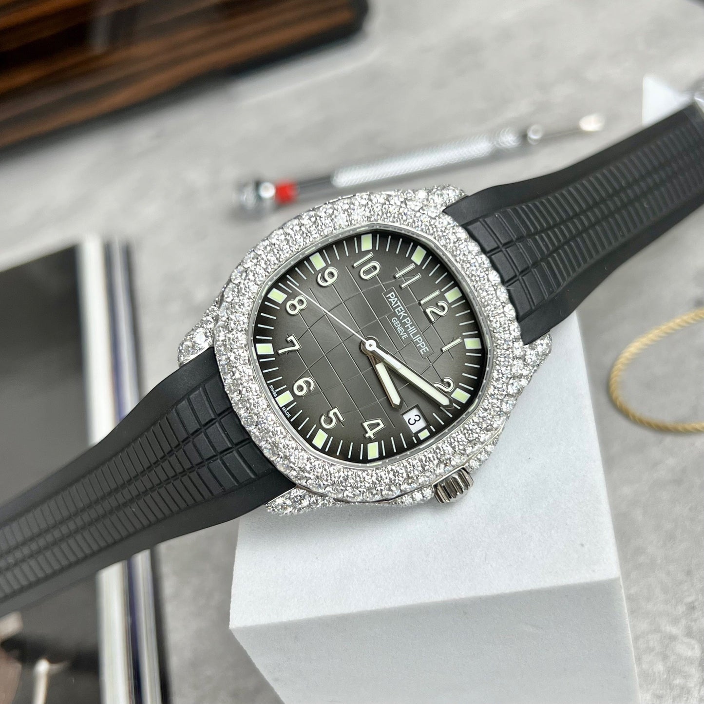 Patek Philippe Aquanaut 5167A-001 1:1 edizione migliore 3K Fabbrica Custom Mossanite
