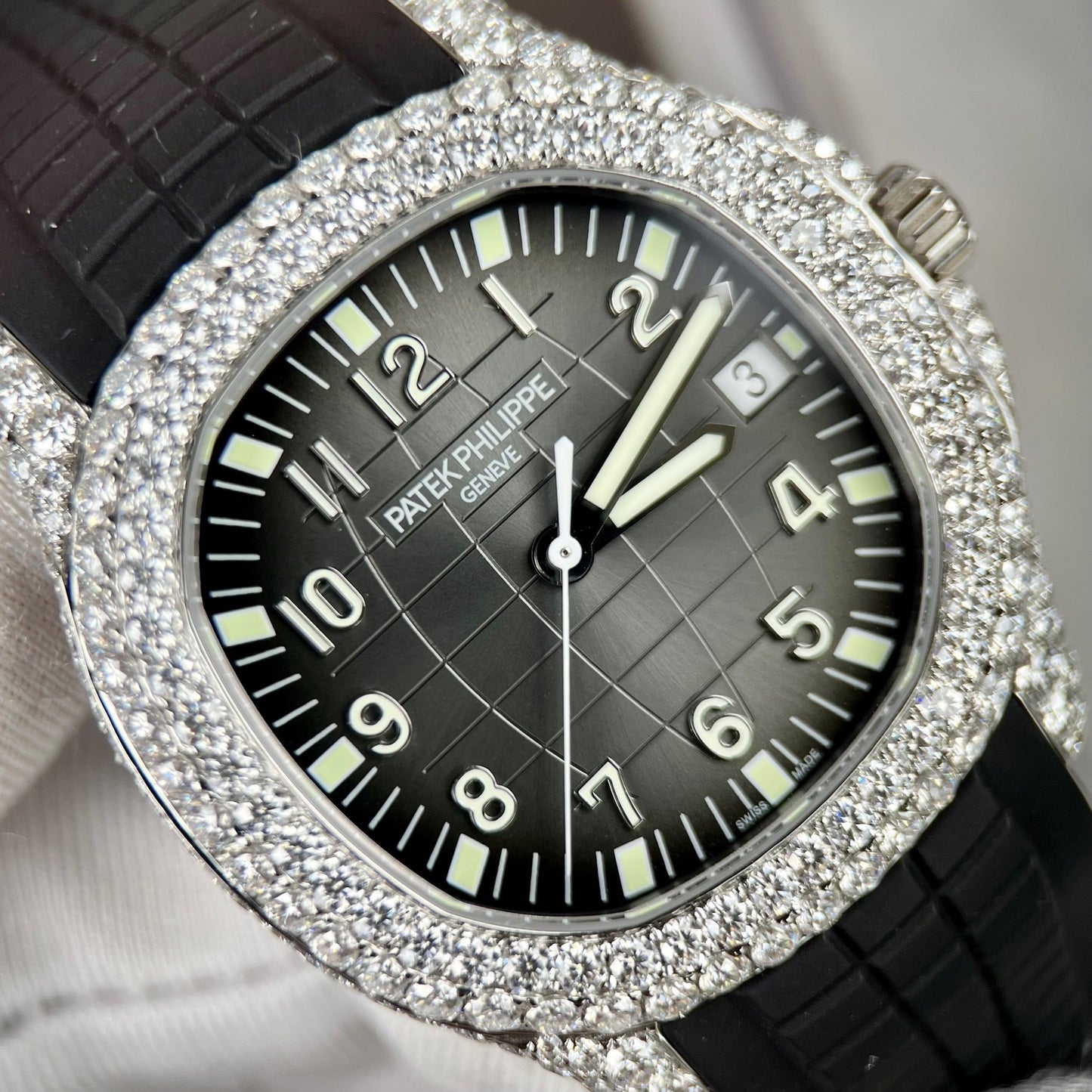 Patek Philippe Aquanaut 5167A-001 1:1 edizione migliore 3K Fabbrica Custom Mossanite