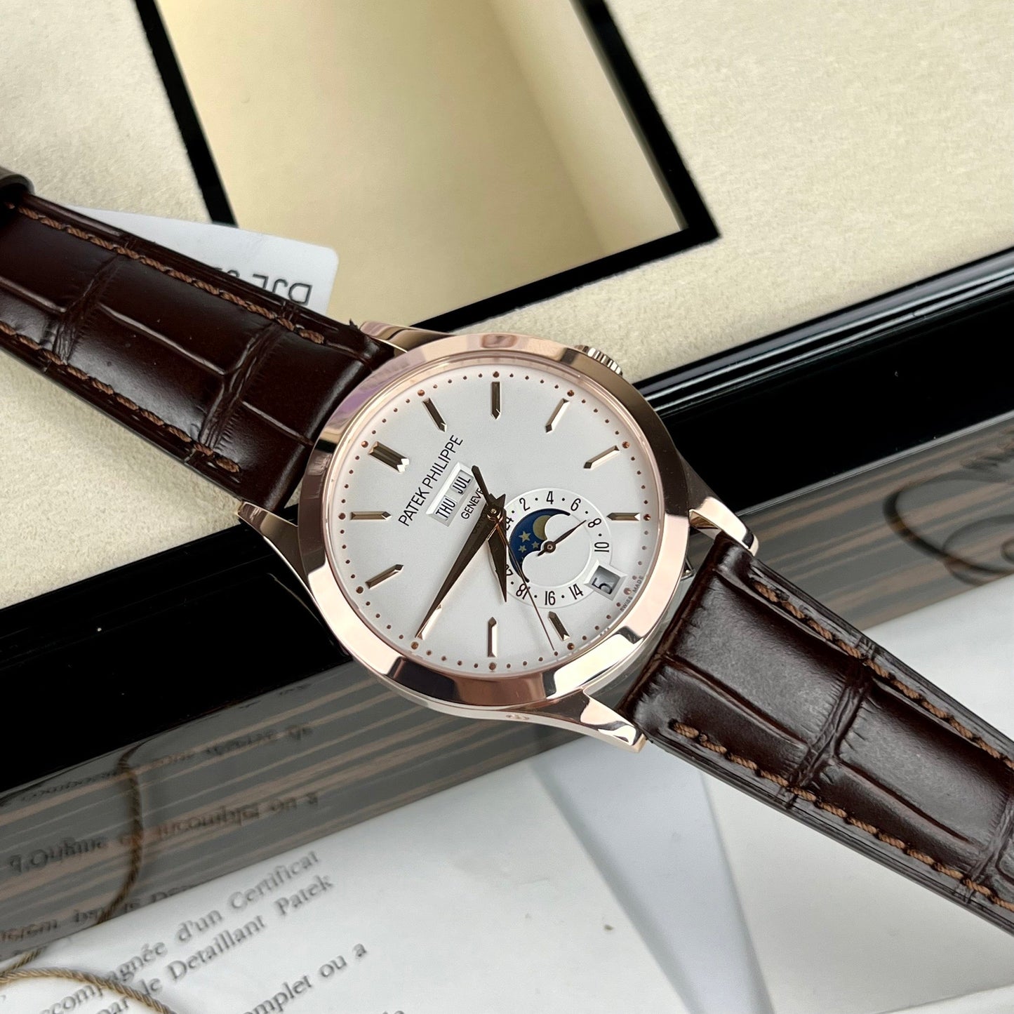 PATEK PHILIPPE COMPLICATIONS ANNUAL CALENDAR ROSE GOLD 5396R-011 Rose gold coated