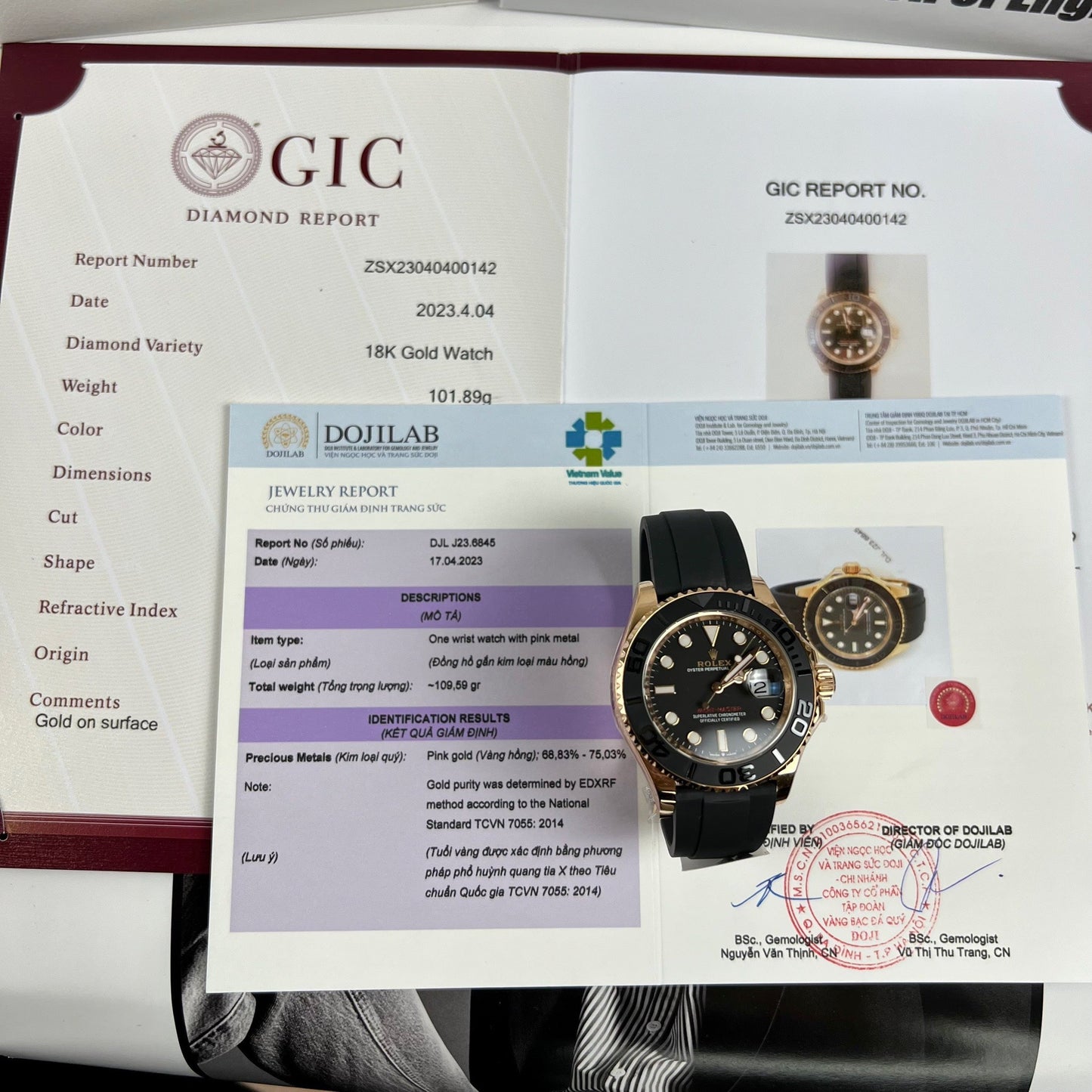 Rolex Yacht-Master 40 Rosa Oro Men's Watch 126655-0002 18k Rosa Oro coated GM