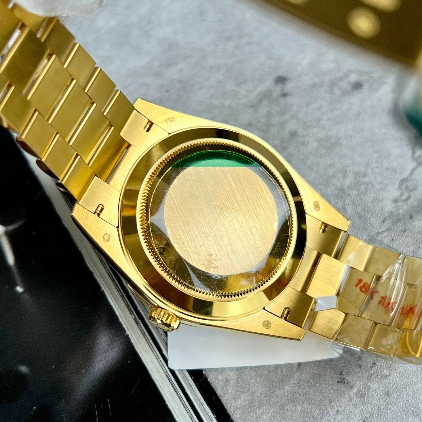 Rolex Day-Date 40 228238 Champage quadrante Oro preenchido 18k Moissanite lunetta