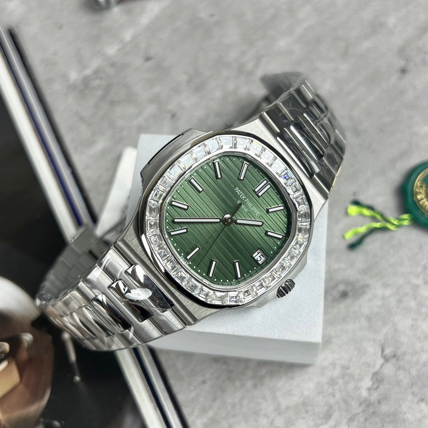 Patek Philippe Nautilus 5711/1A-014 made from 3K Fabbrica and custom Moissanite diamonds