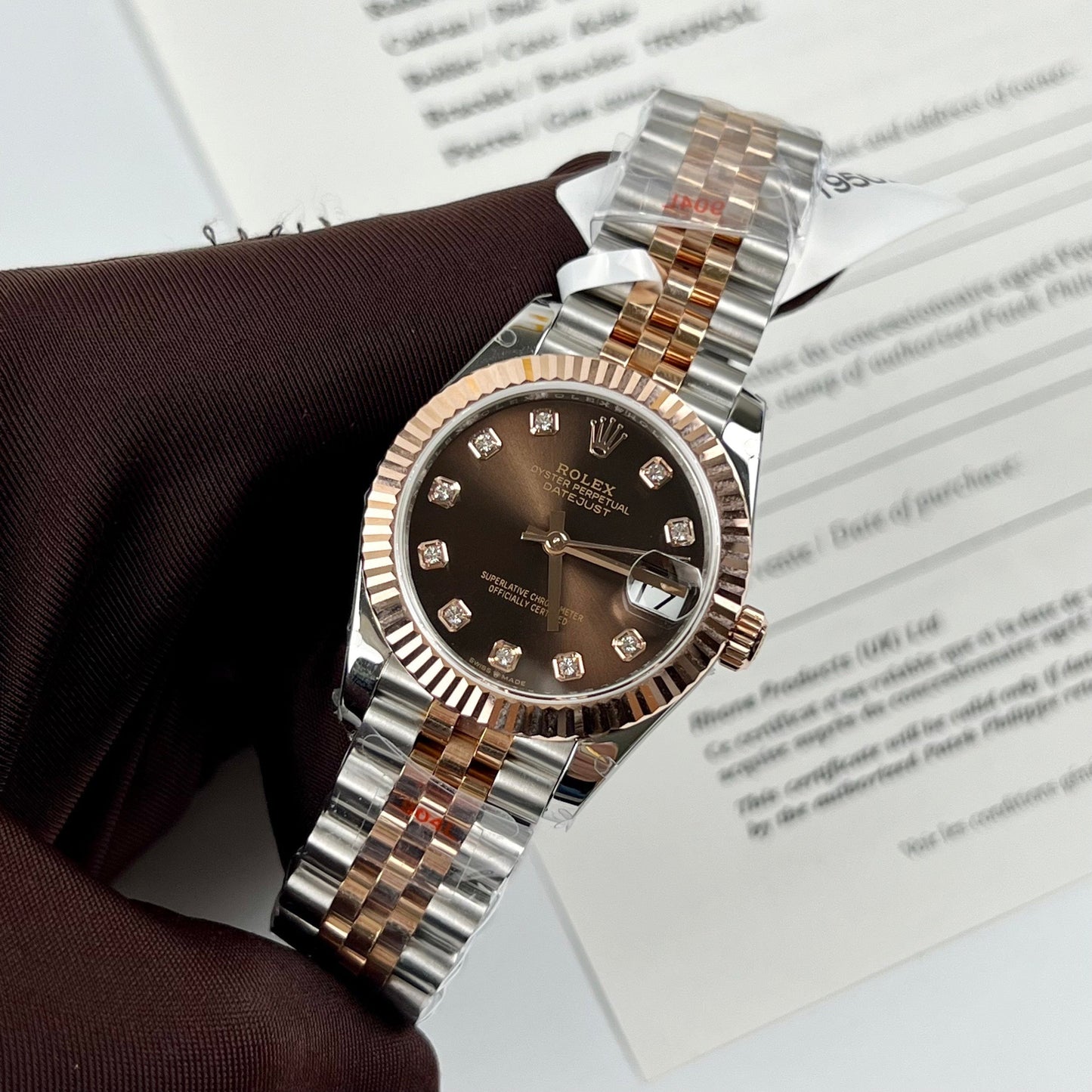Rolex Lady Datejust 279171 31mm Chocolate quadrante and diamond