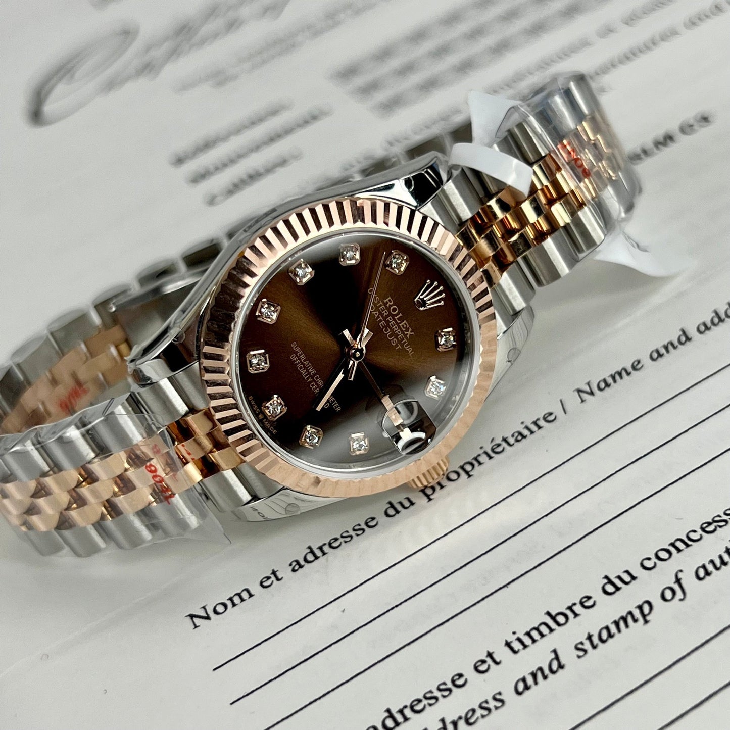 Rolex Lady Datejust 279171 31mm Chocolate quadrante and diamond
