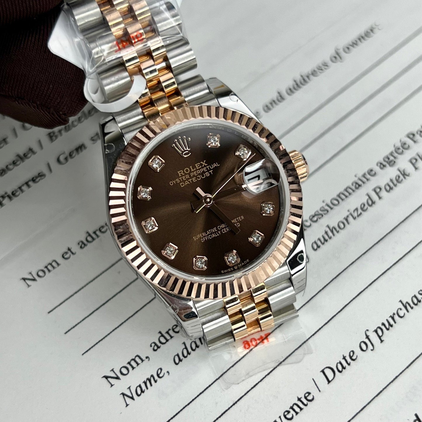 Rolex Lady Datejust 279171 31mm Chocolate quadrante and diamond