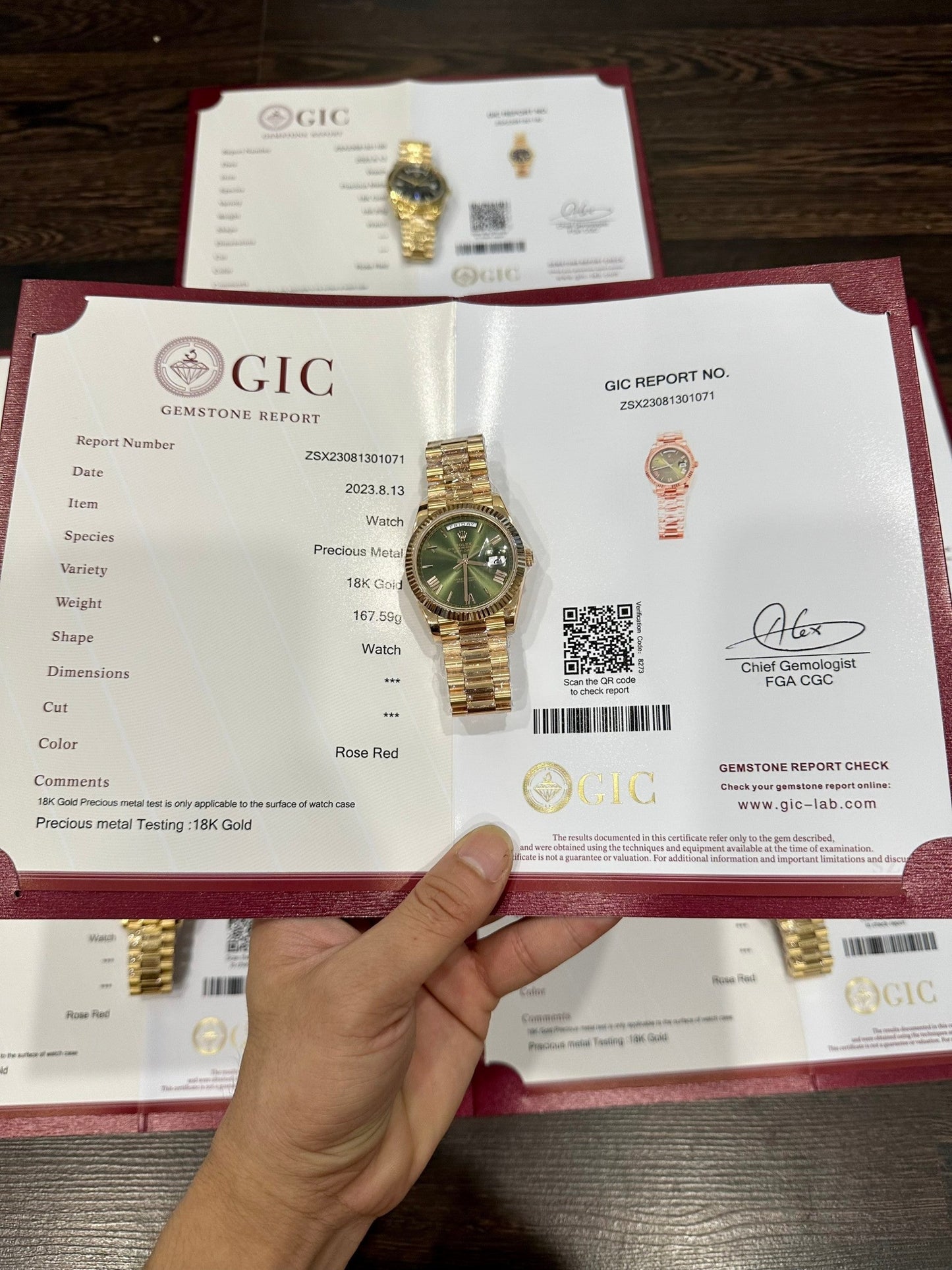 Rolex Day-Date 40 228235 Oro Filled 18k with 167 gram peso quadrante verde