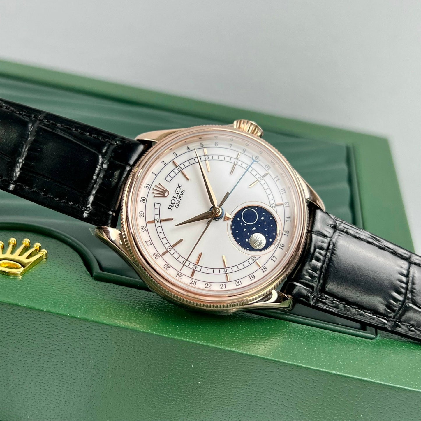 Rolex Cellini Moonphase 50535 18k rose gold filled KZ Fabbrica