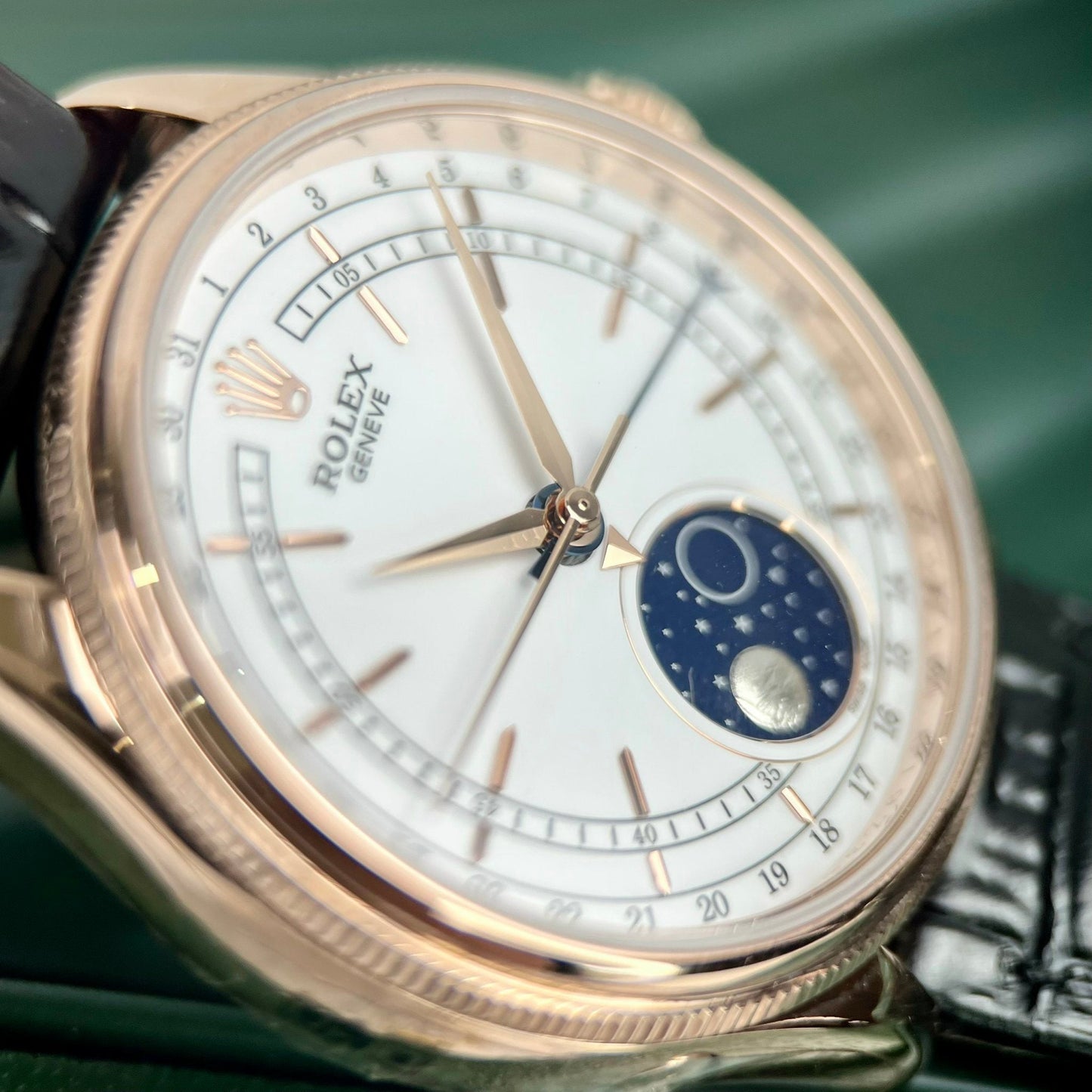 Rolex Cellini Moonphase 50535 18k rose gold filled KZ Fabbrica