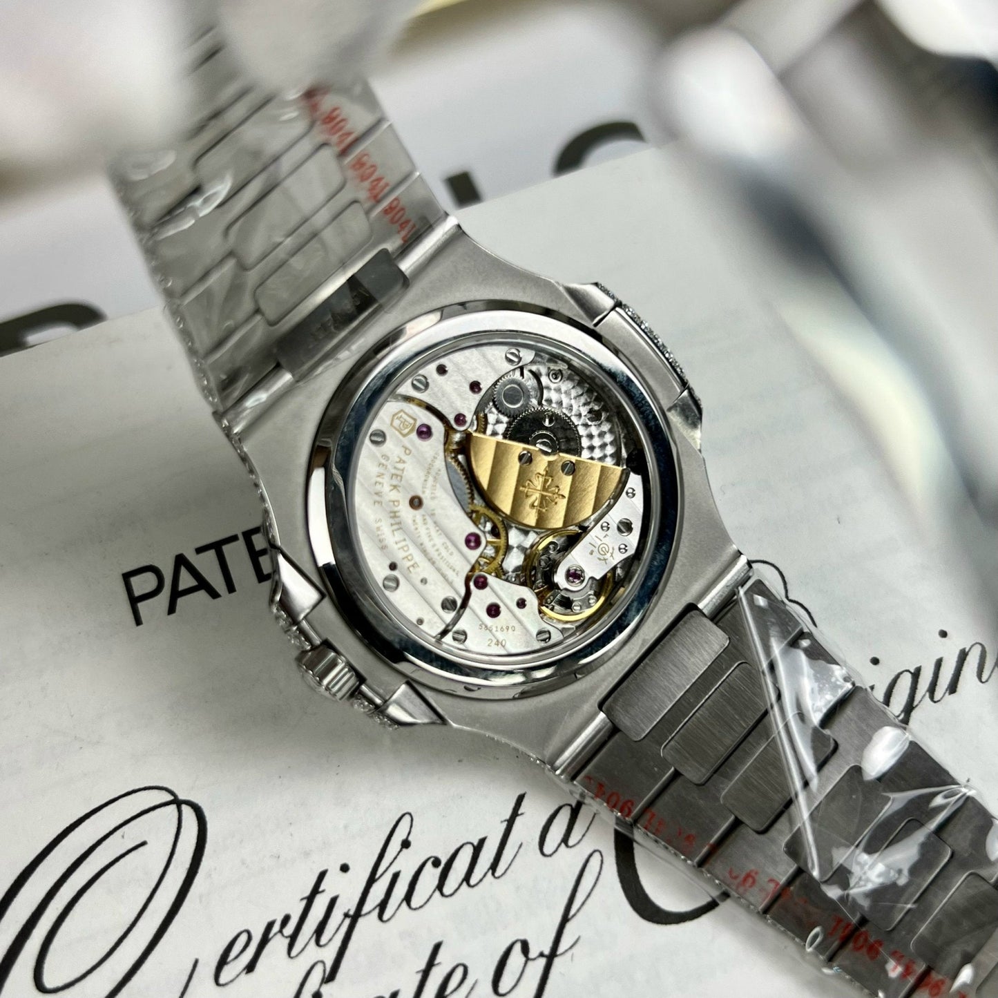 Patek Philippe Nautilus 5712/1A-001  PPF Fabbrica V2 Blue Dial custom full Moissanite