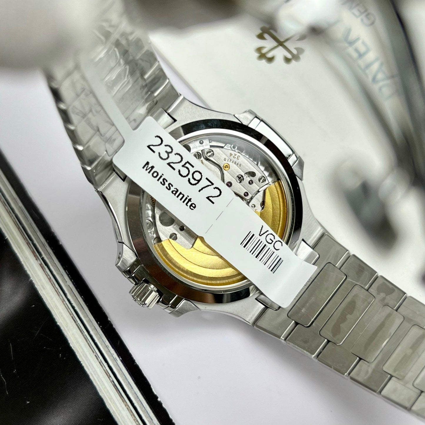 Patek Philippe Nautilus 7118/1A-001 custom Moissanite 3K Fabbrica quadrante blu