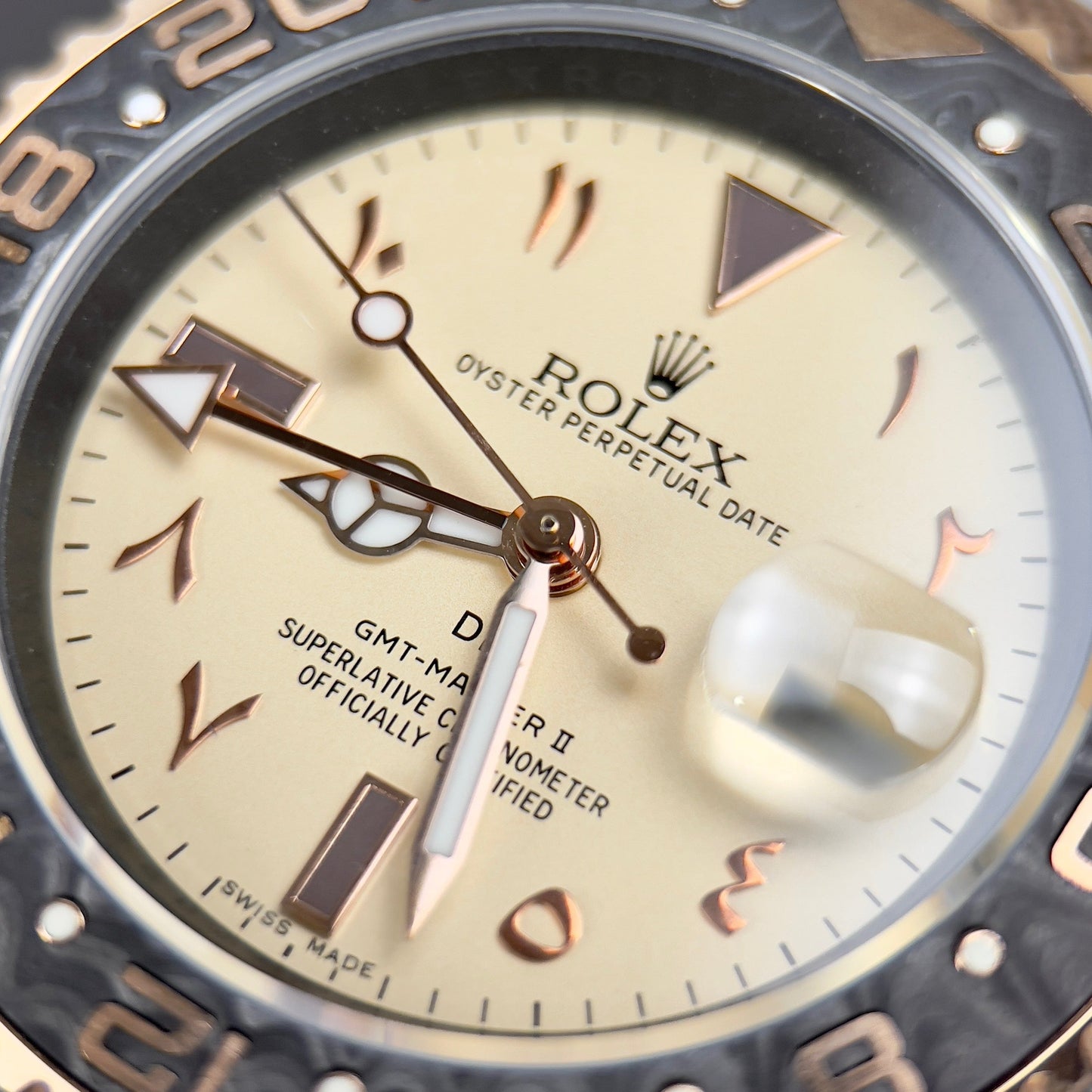 Rolex GMT-MASTER II Diw arabic eagle 1:1 edizione migliore Brown Fabric cinturino