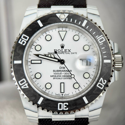 Rolex GMT-MASTER II Diw 1:1 edizione migliore Nero Fabric cinturino quadrante bianco