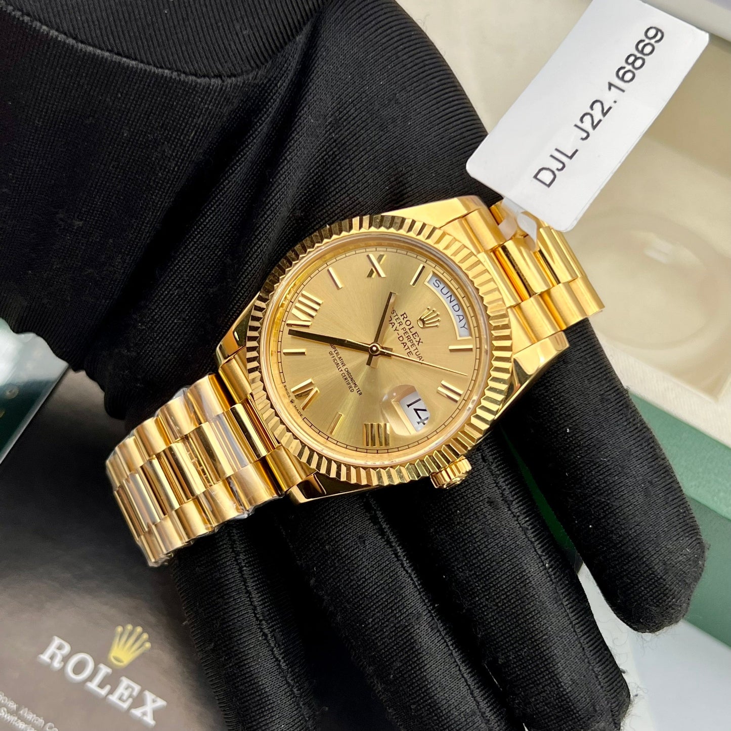Rolex Day-Date 40 Men's Watch 228238-0006 coated 18k yellow Oro Best 1:1 Edizione