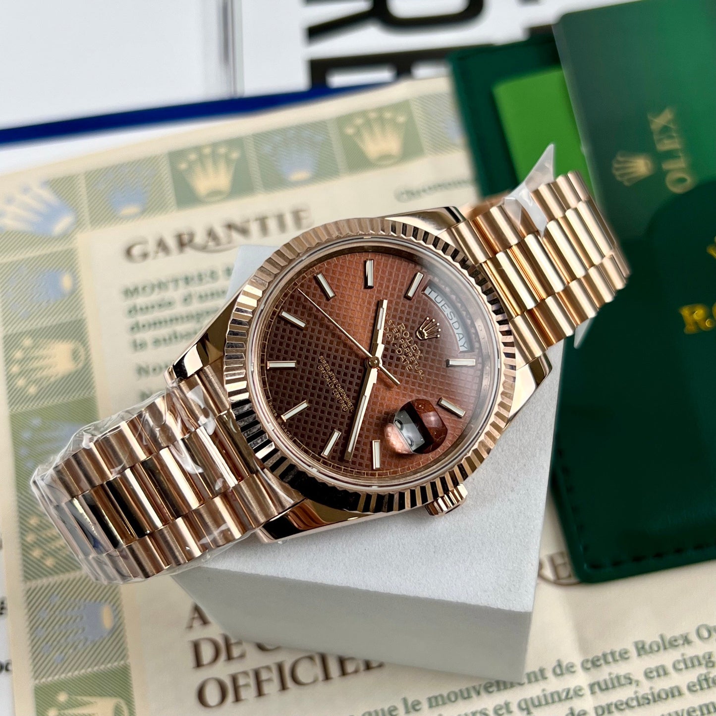 Rolex Day-Date 40 228235 chodmip Best 1:1 Edizione coated 18k Rosa Oro 130 gram