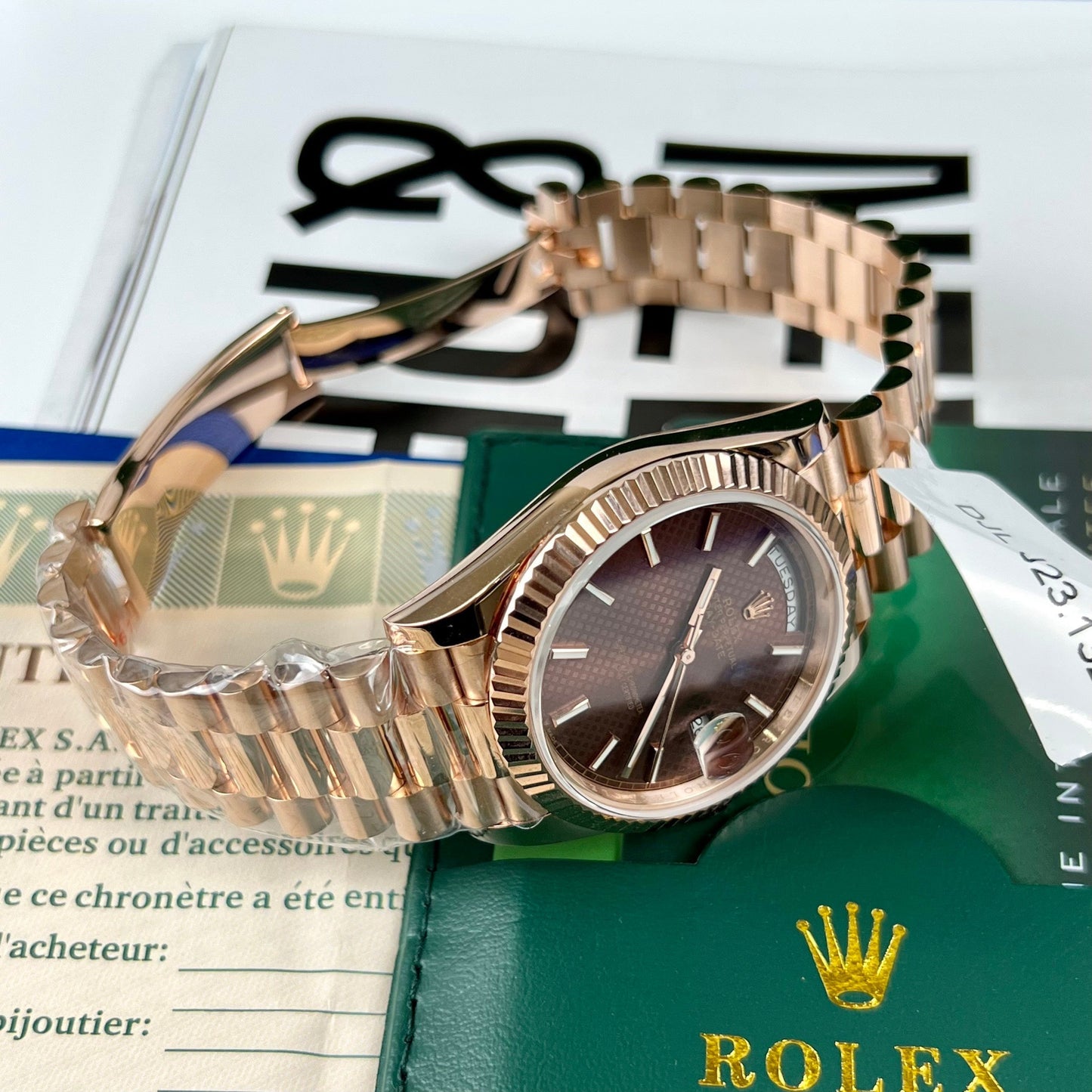 Rolex Day-Date 40 228235 chodmip Best 1:1 Edizione coated 18k Rosa Oro 130 gram