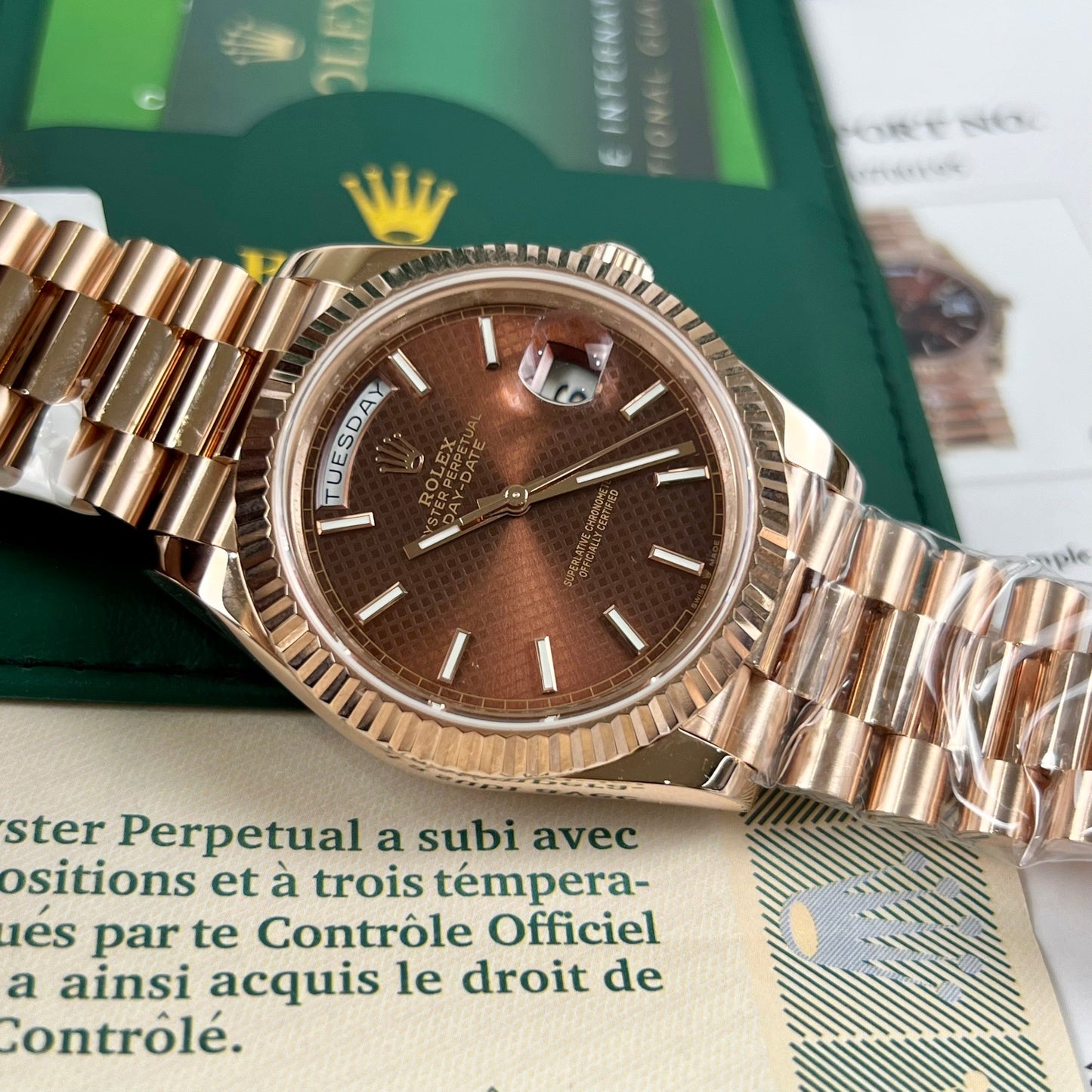 Rolex Day-Date 40 228235 chodmip Best 1:1 Edizione coated 18k Rosa Oro 130 gram