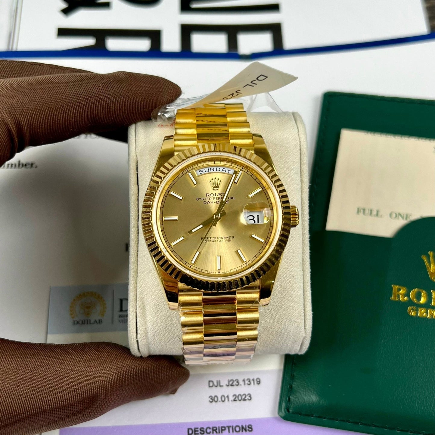 Rolex Day-Date 40mm 228238-0003 coated 18k yellow Oro Best 1:1 Edizione 130 gram
