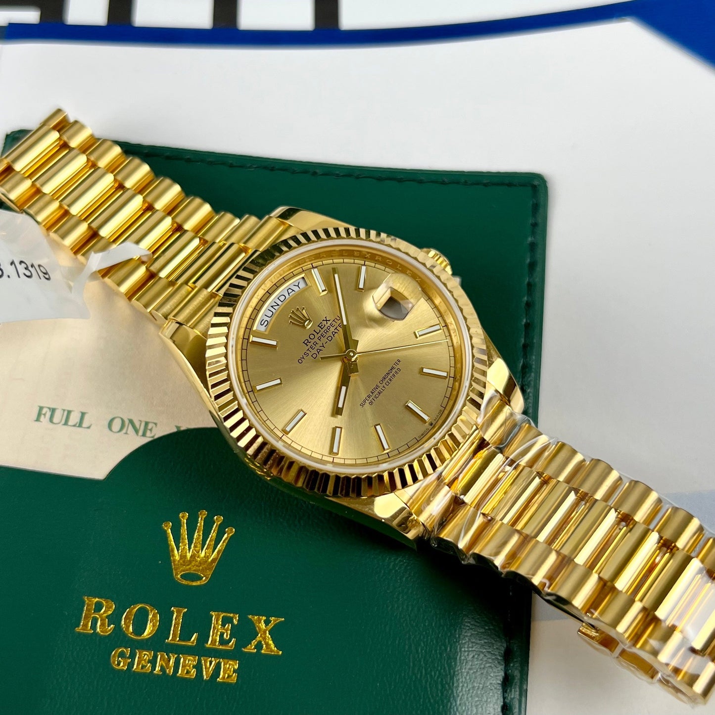 Rolex Day-Date 40mm 228238-0003 coated 18k yellow Oro Best 1:1 Edizione 130 gram