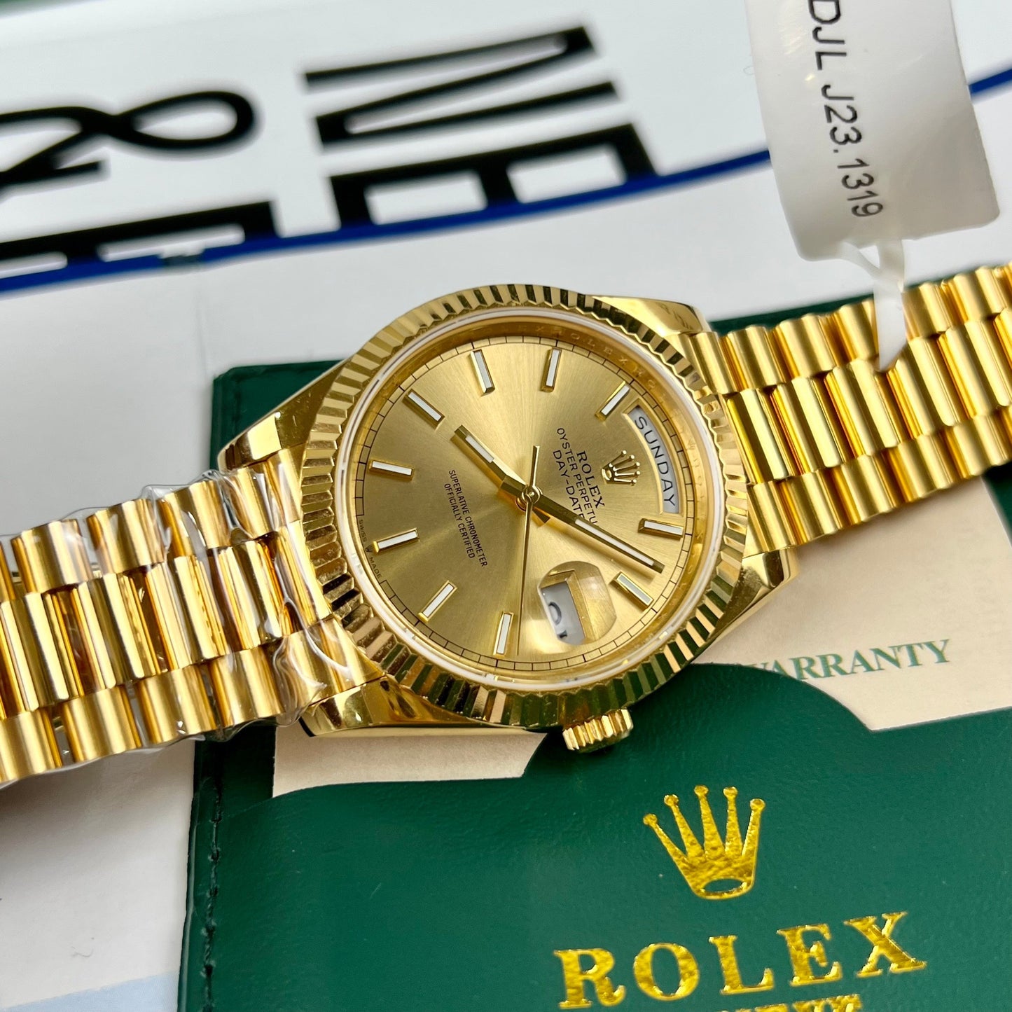Rolex Day-Date 40mm 228238-0003 coated 18k yellow Oro Best 1:1 Edizione 130 gram