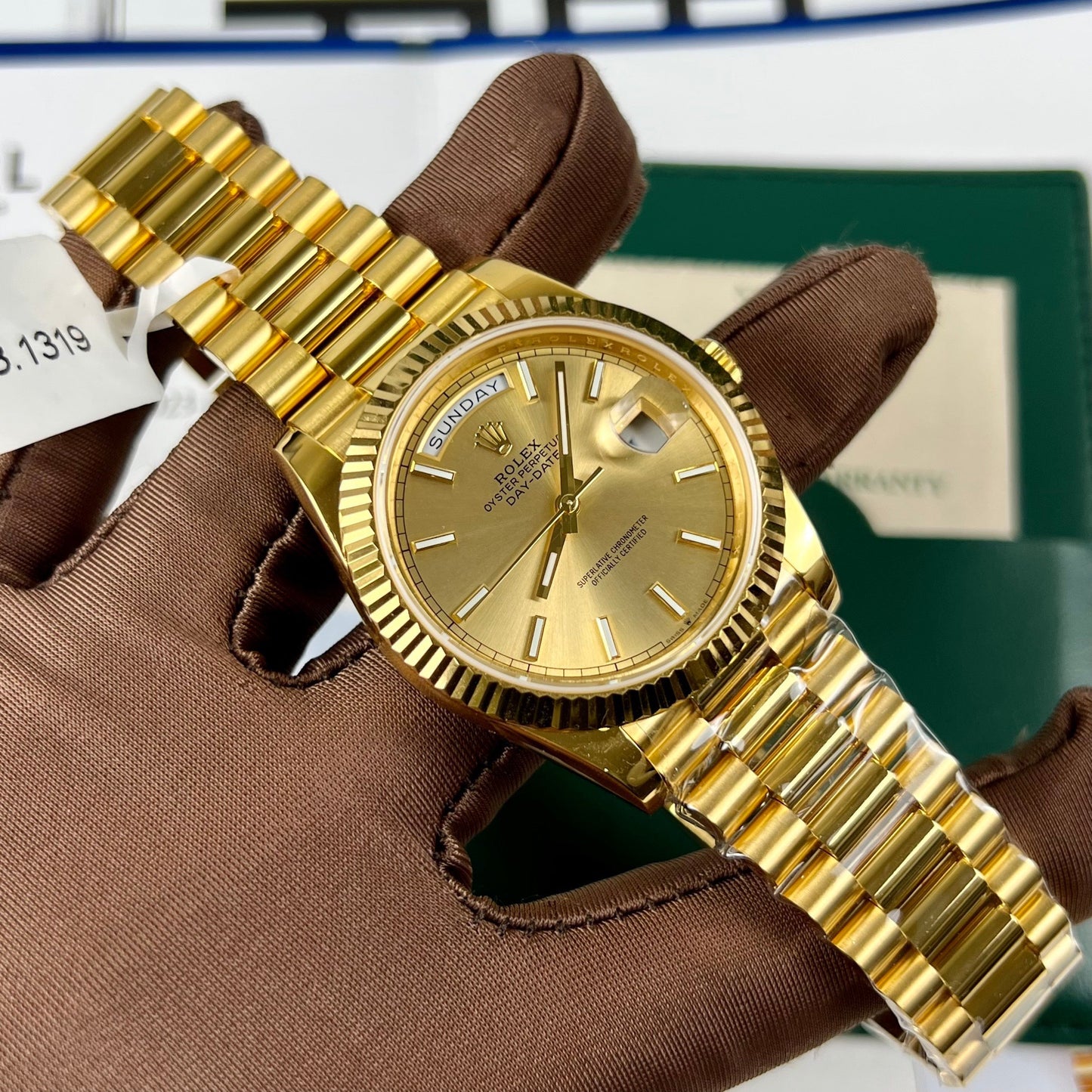 Rolex Day-Date 40mm 228238-0003 coated 18k yellow Oro Best 1:1 Edizione 130 gram