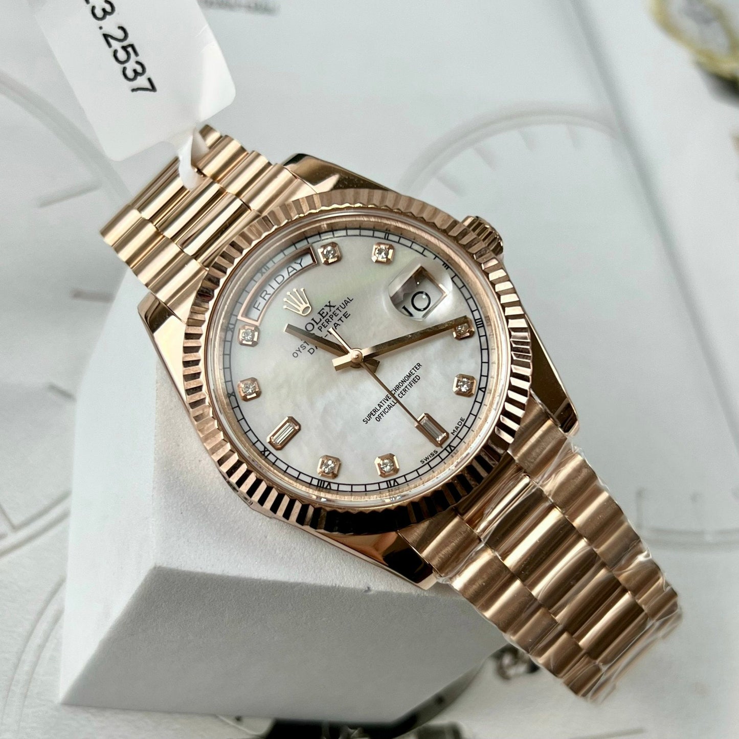 Rolex Day-Date 36mm M128235-0029 Best 1:1 Edizione coated 18k Rosa Oro 130 gram