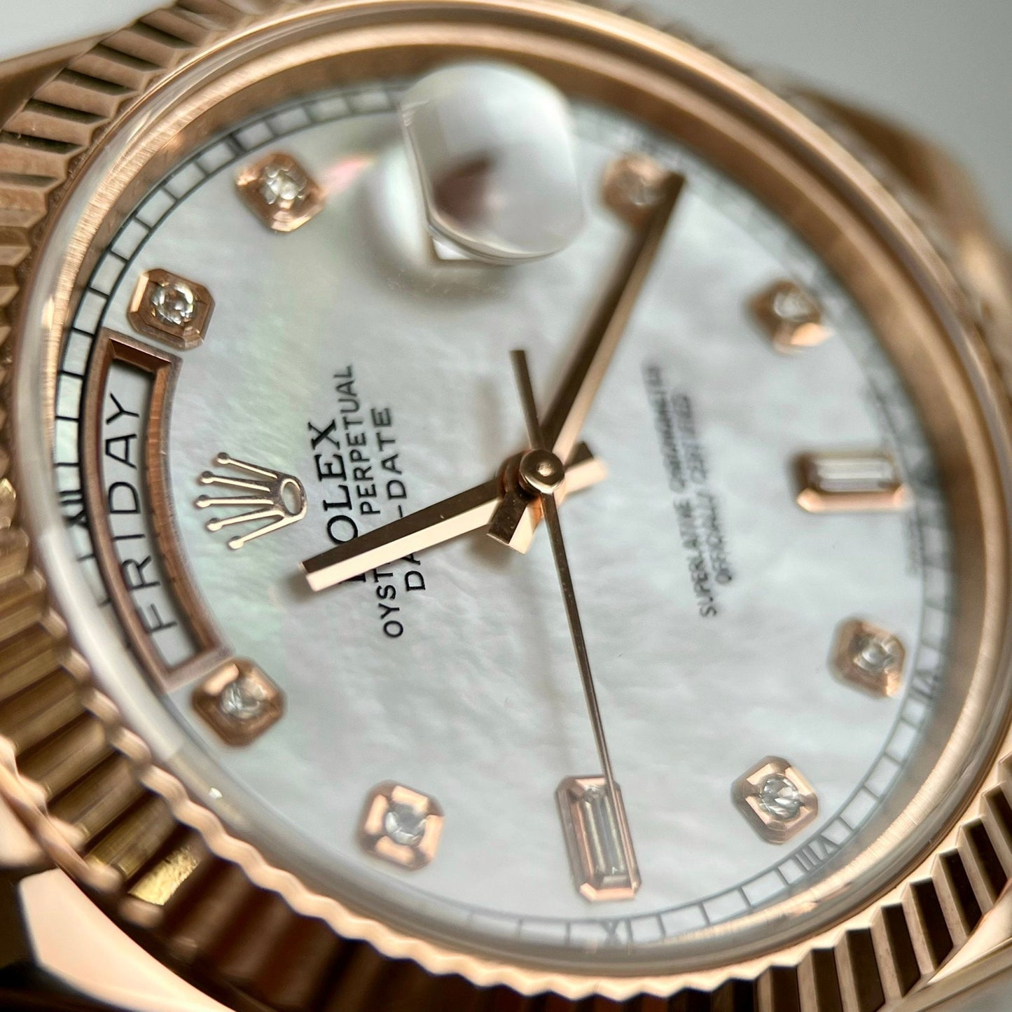 Rolex Day-Date 36mm M128235-0029 Best 1:1 Edizione coated 18k Rosa Oro 130 gram
