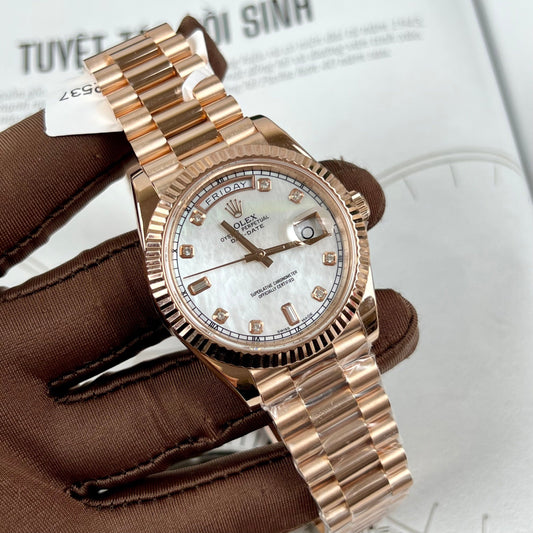 Rolex Day-Date 36mm M128235-0029 Best 1:1 Edizione coated 18k Rosa Oro 130 gram