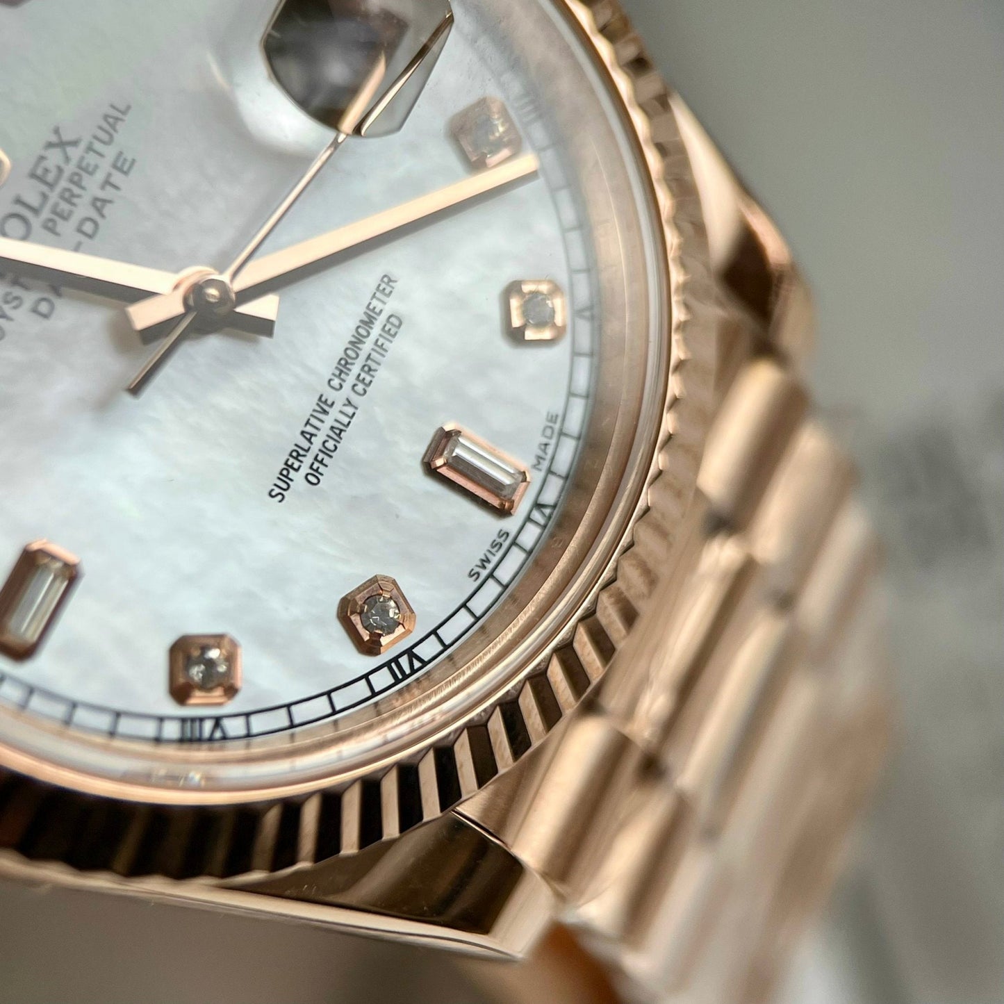 Rolex Day-Date 36mm M128235-0029 Best 1:1 Edizione coated 18k Rosa Oro 130 gram