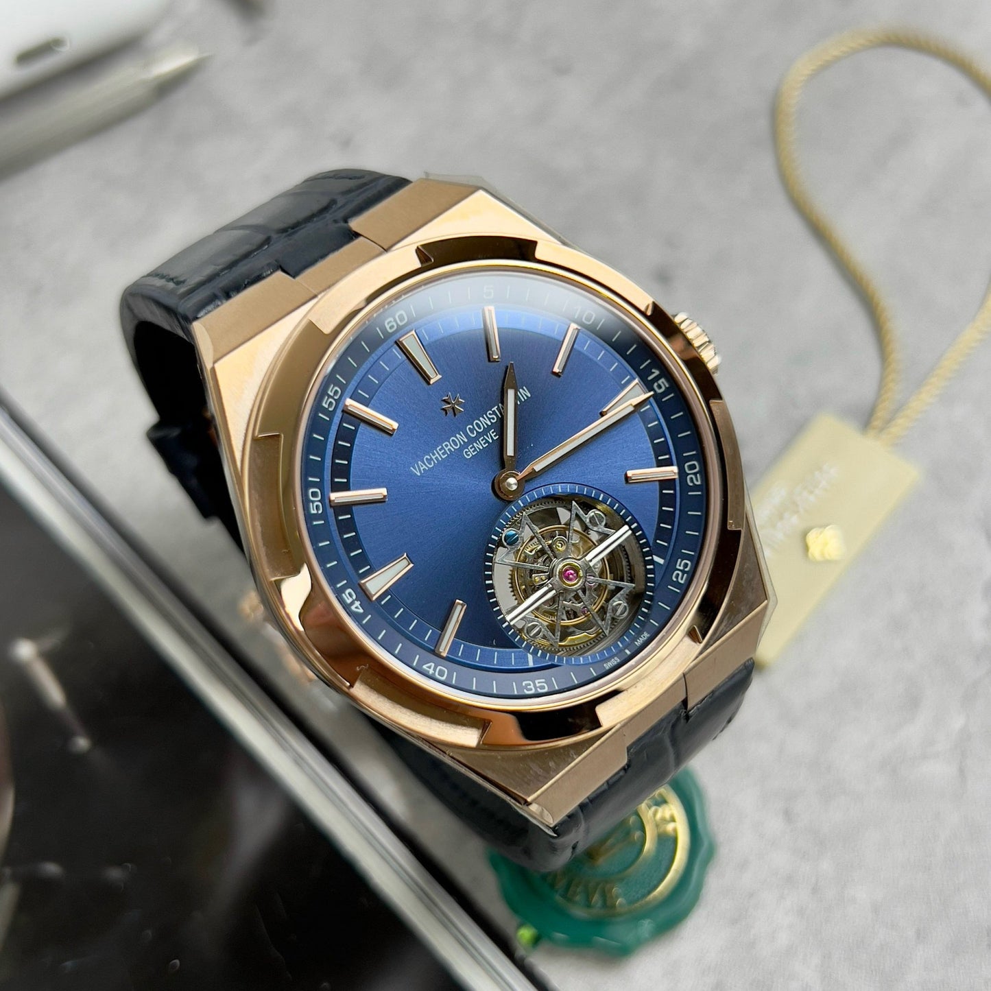 Vacheron Constantin Overseas Tourbillon 6000V/110R-B733 1:1 edizione migliore BBR Fabbrica Blu cinturino