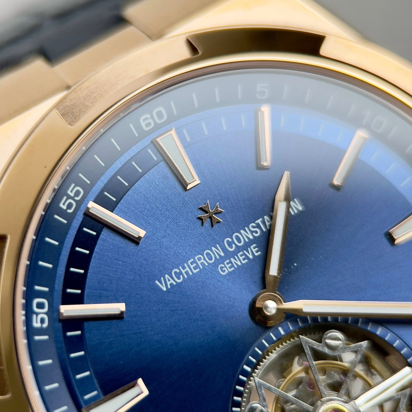 Vacheron Constantin Overseas Tourbillon 6000V/110R-B733 1:1 edizione migliore BBR Fabbrica Blu cinturino