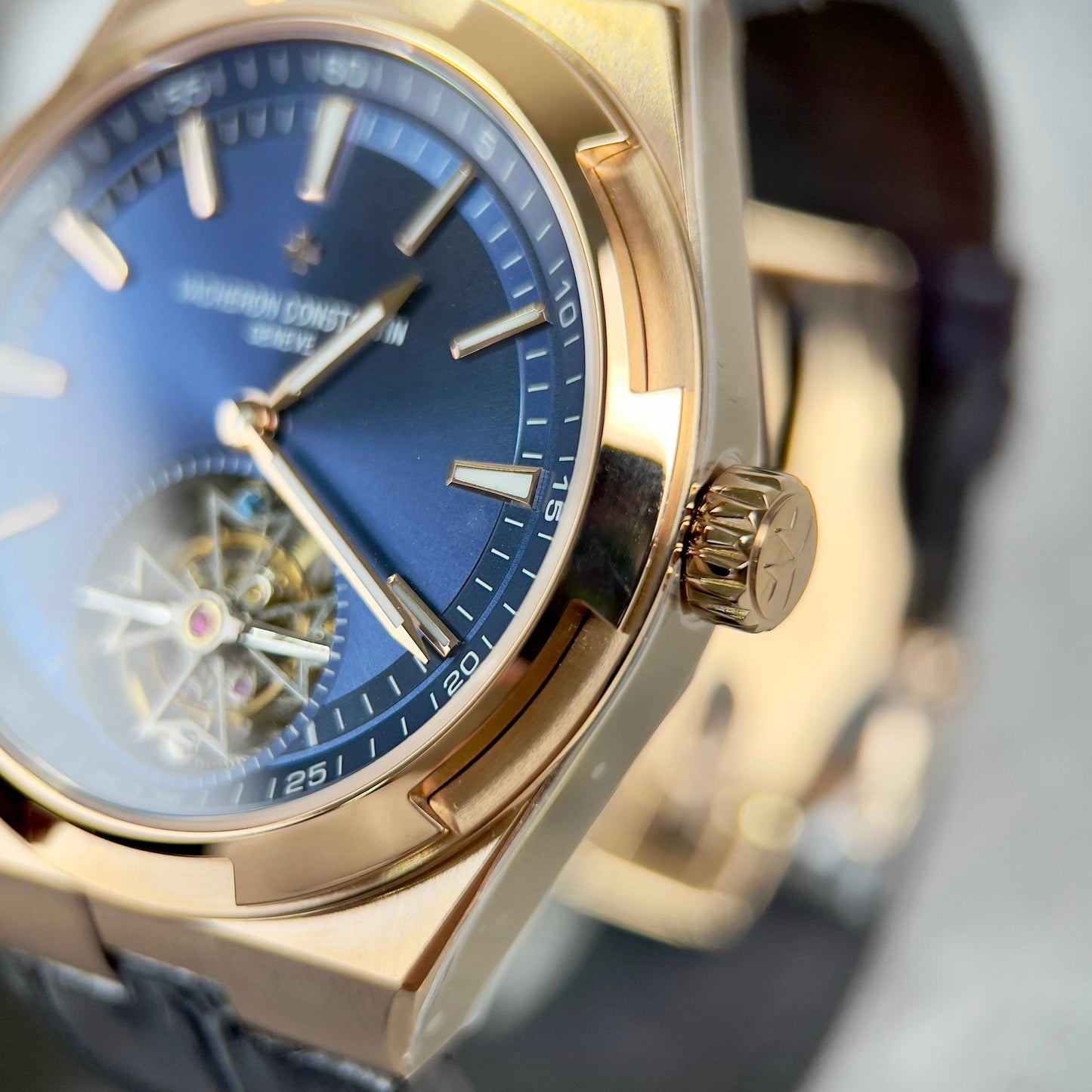 Vacheron Constantin Overseas Tourbillon 6000V/110R-B733 1:1 edizione migliore BBR Fabbrica Blu cinturino