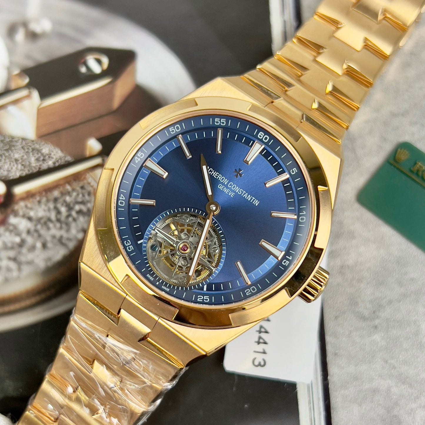 Vacheron Constantin Overseas Tourbillon 6000V/110R-B733 1:1 edizione migliore 18k coated Oro
