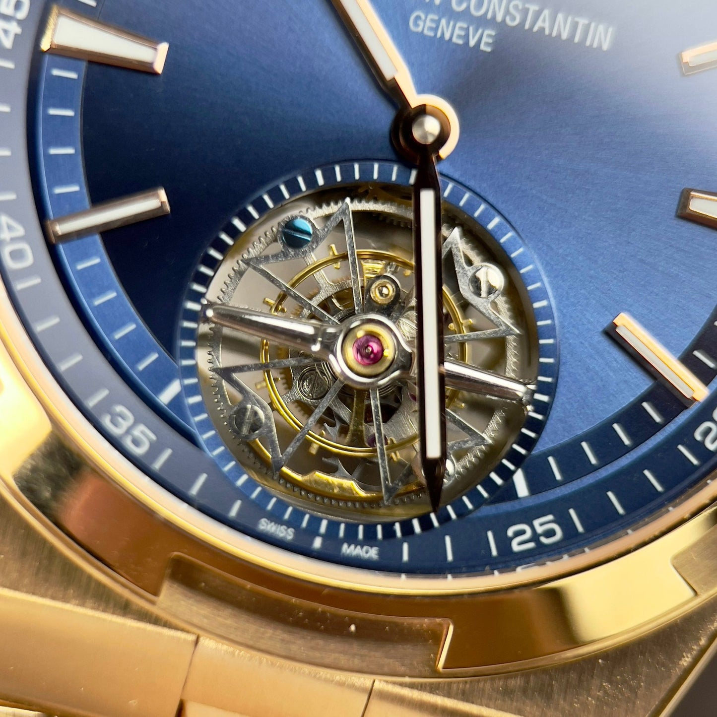 Vacheron Constantin Overseas Tourbillon 6000V/110R-B733 1:1 edizione migliore 18k coated Oro