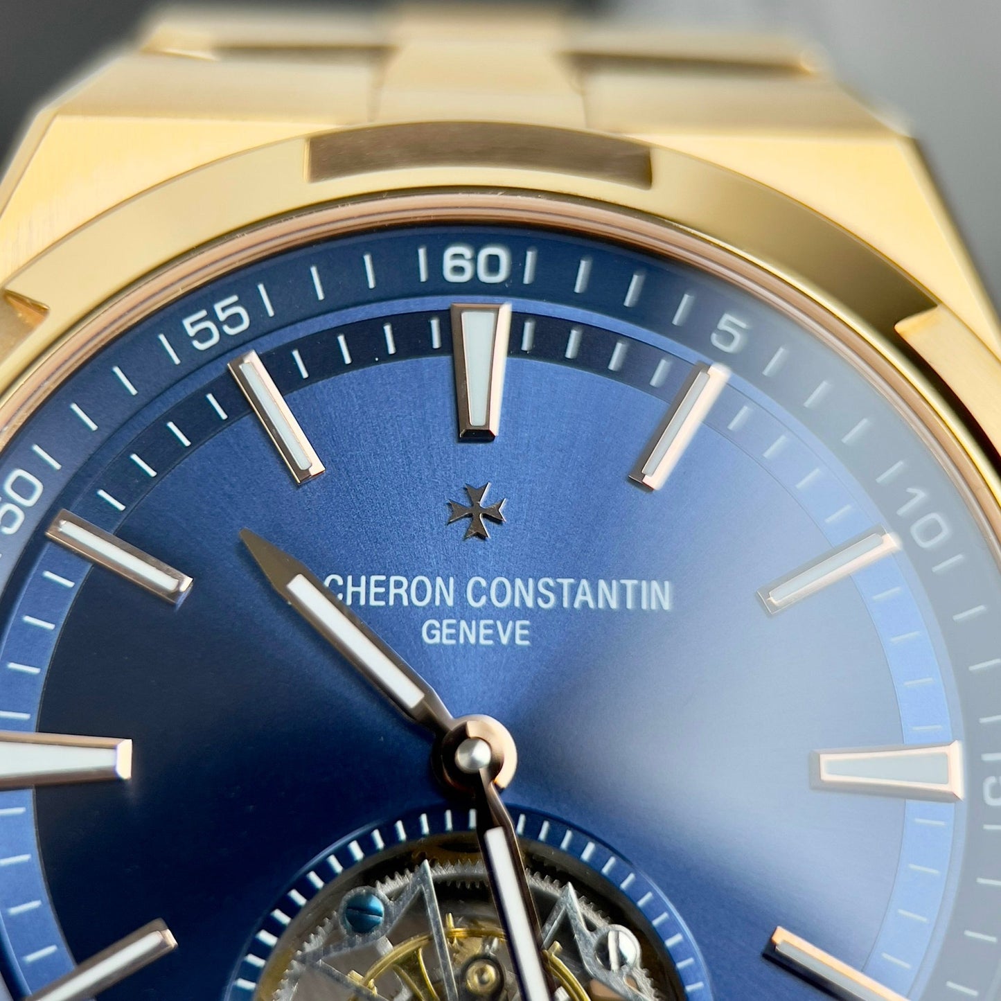 Vacheron Constantin Overseas Tourbillon 6000V/110R-B733 1:1 edizione migliore 18k coated Oro