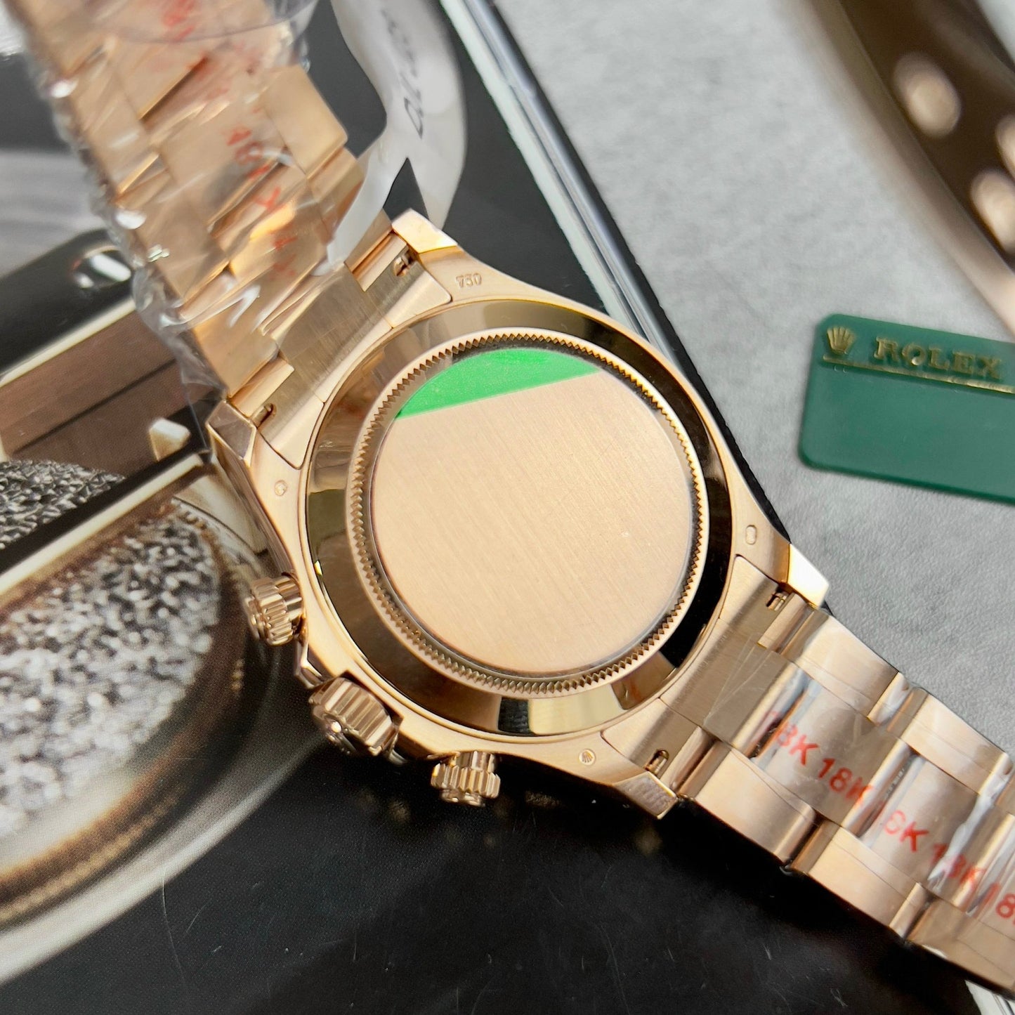 Rolex Daytona Cosmograph with Mother of Pearl quadrante 40mm 116528 custom 18k Oro filled Best 1:1 Edizione