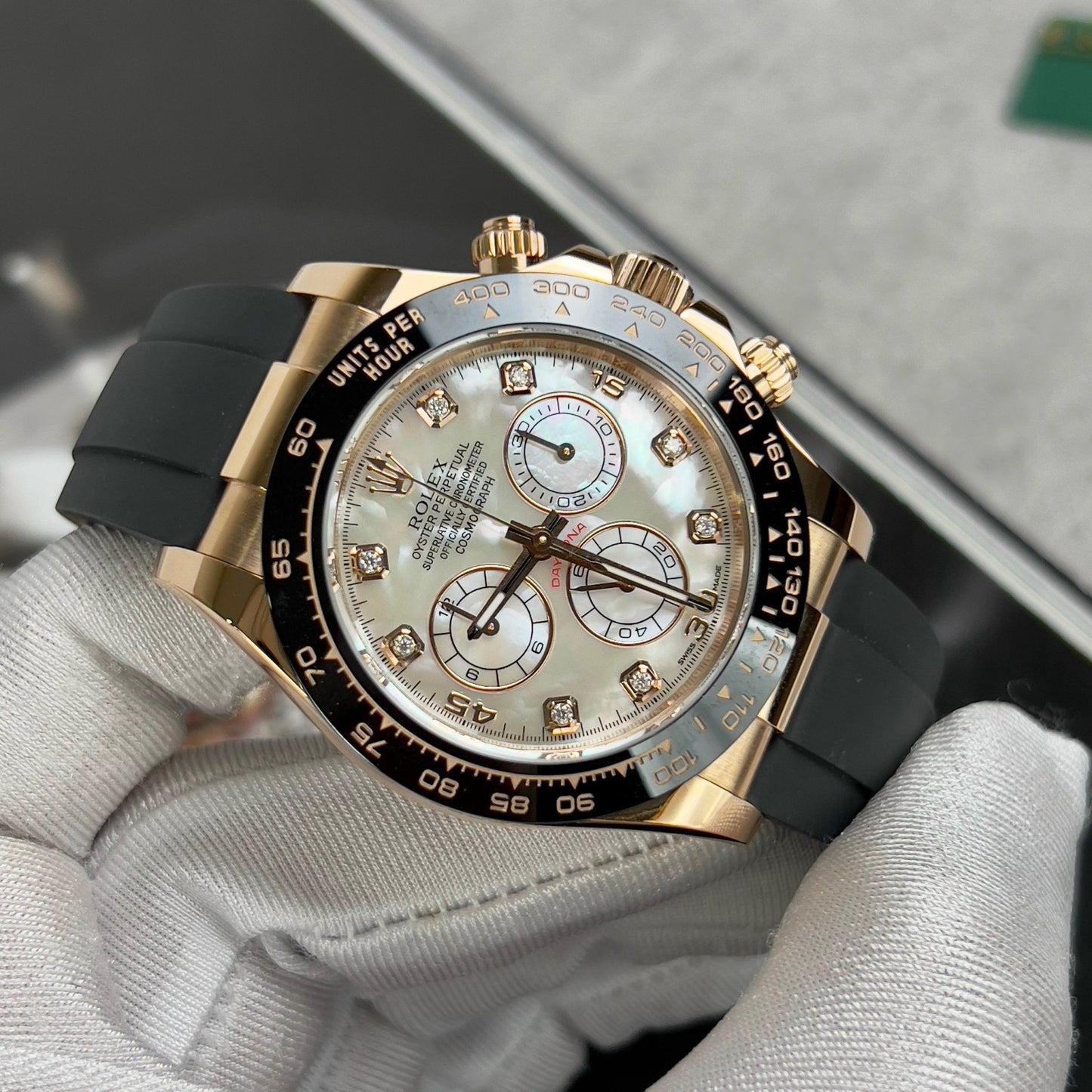 Rolex Cosmograph Daytona 116518LN Mother of Pearl quadrante custom 18k Oro filled Best 1:1 Edizione