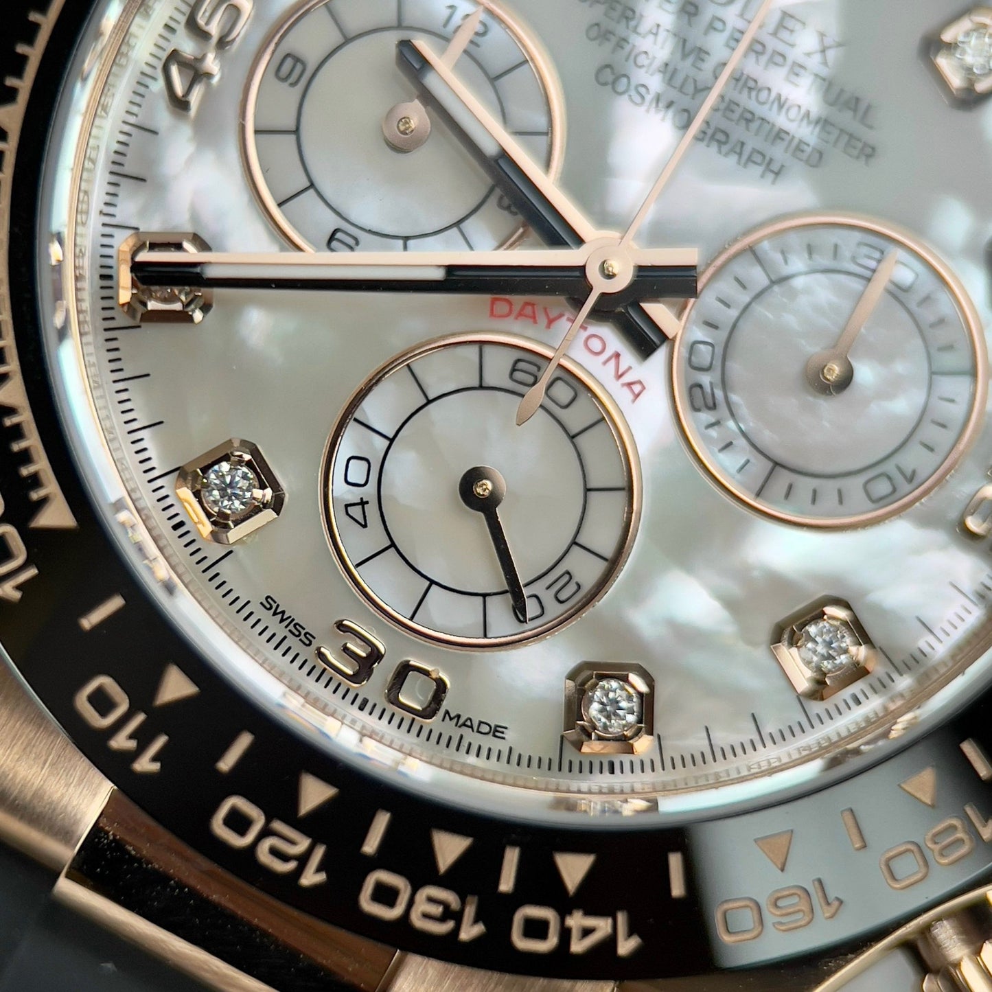 Rolex Cosmograph Daytona 116518LN Mother of Pearl quadrante custom 18k Oro filled Best 1:1 Edizione