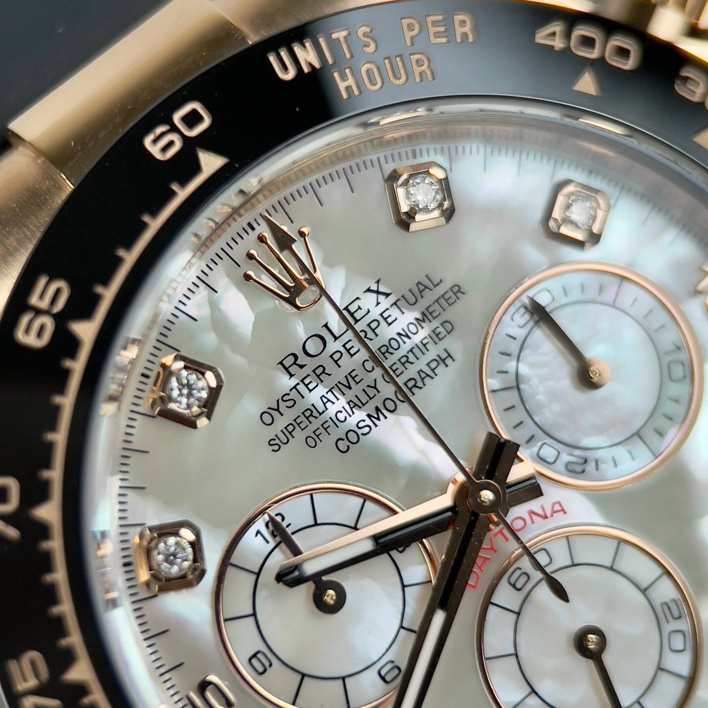 Rolex Cosmograph Daytona 116518LN Mother of Pearl quadrante custom 18k Oro filled Best 1:1 Edizione